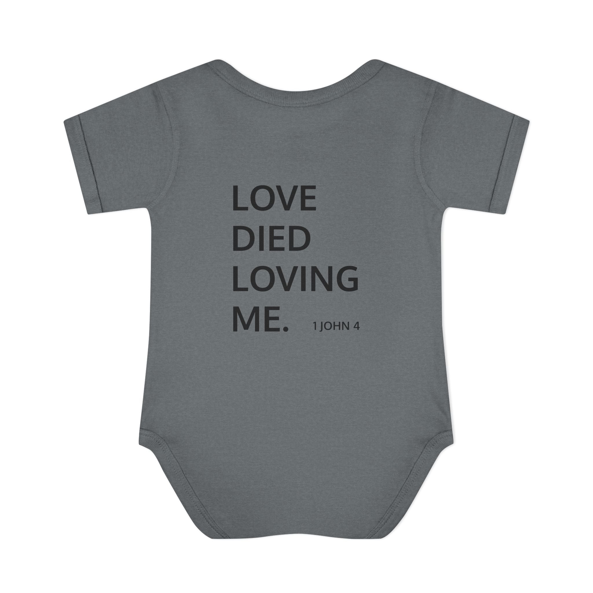 Love Died Loving Me - Infant Baby Bodysuit (Black Logo)