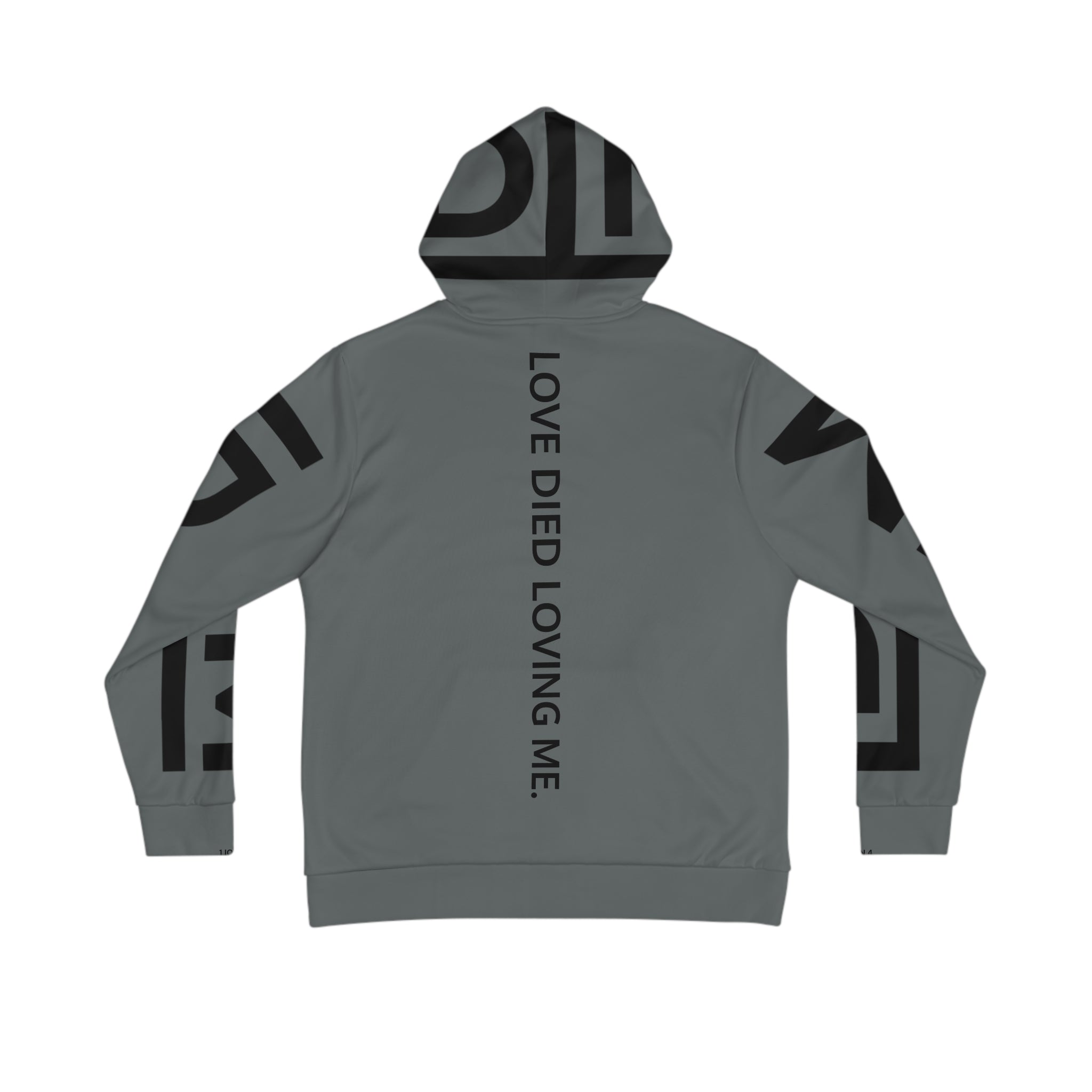 Love Died Loving Me - Unisex Logo Hoodie (Grey/Black)