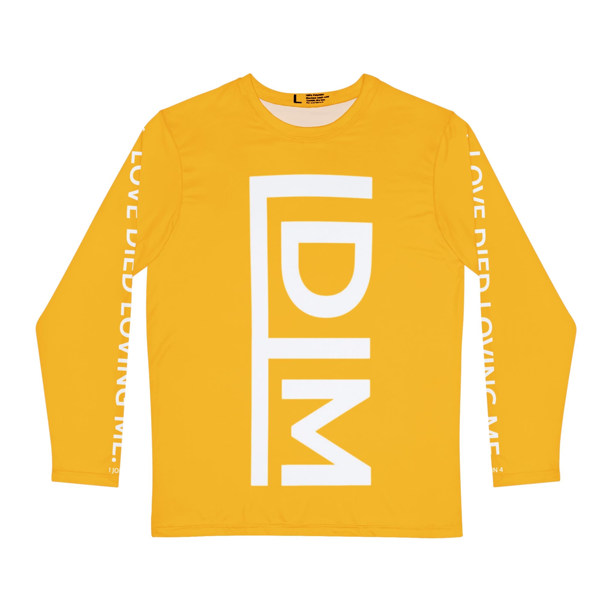 Love Died Loving Me - Men's Long Sleeve Tee (Gold/White)