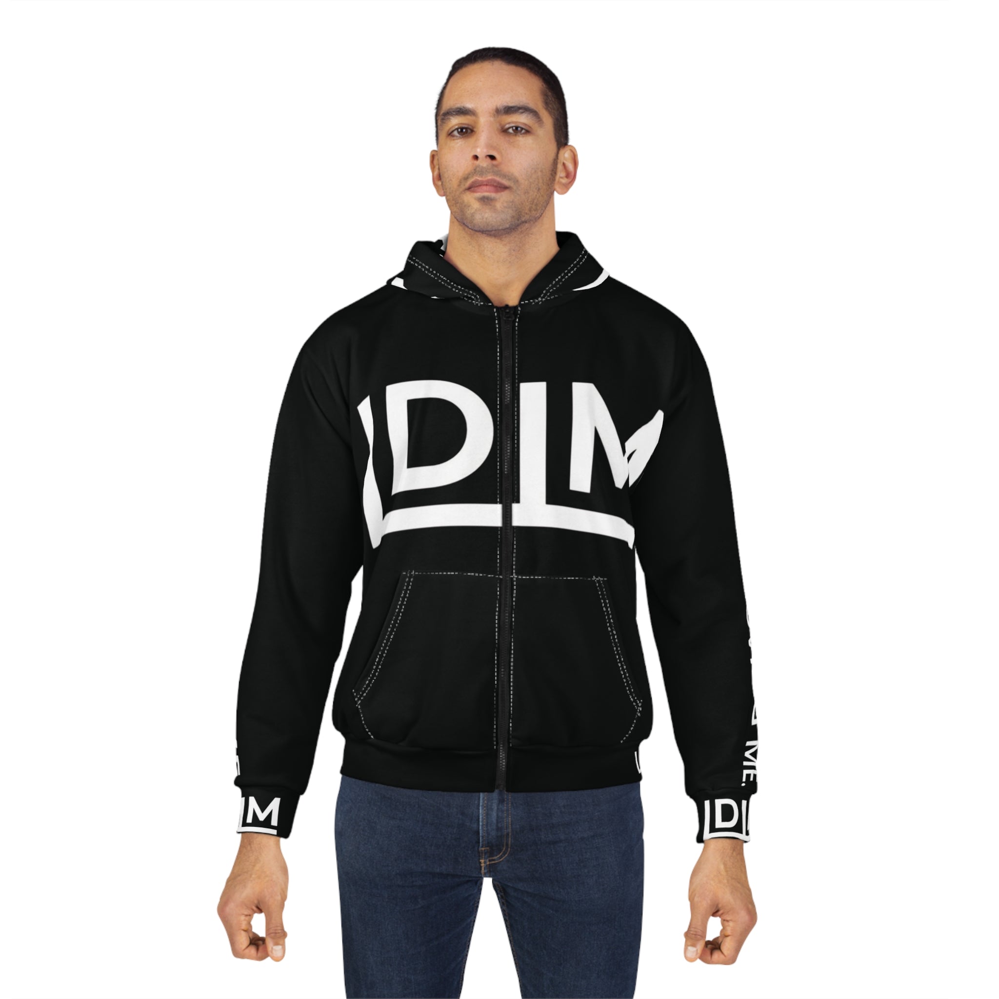 Love Died Loving Me - Unisex Horiz Logo Zip Jacket (Black)