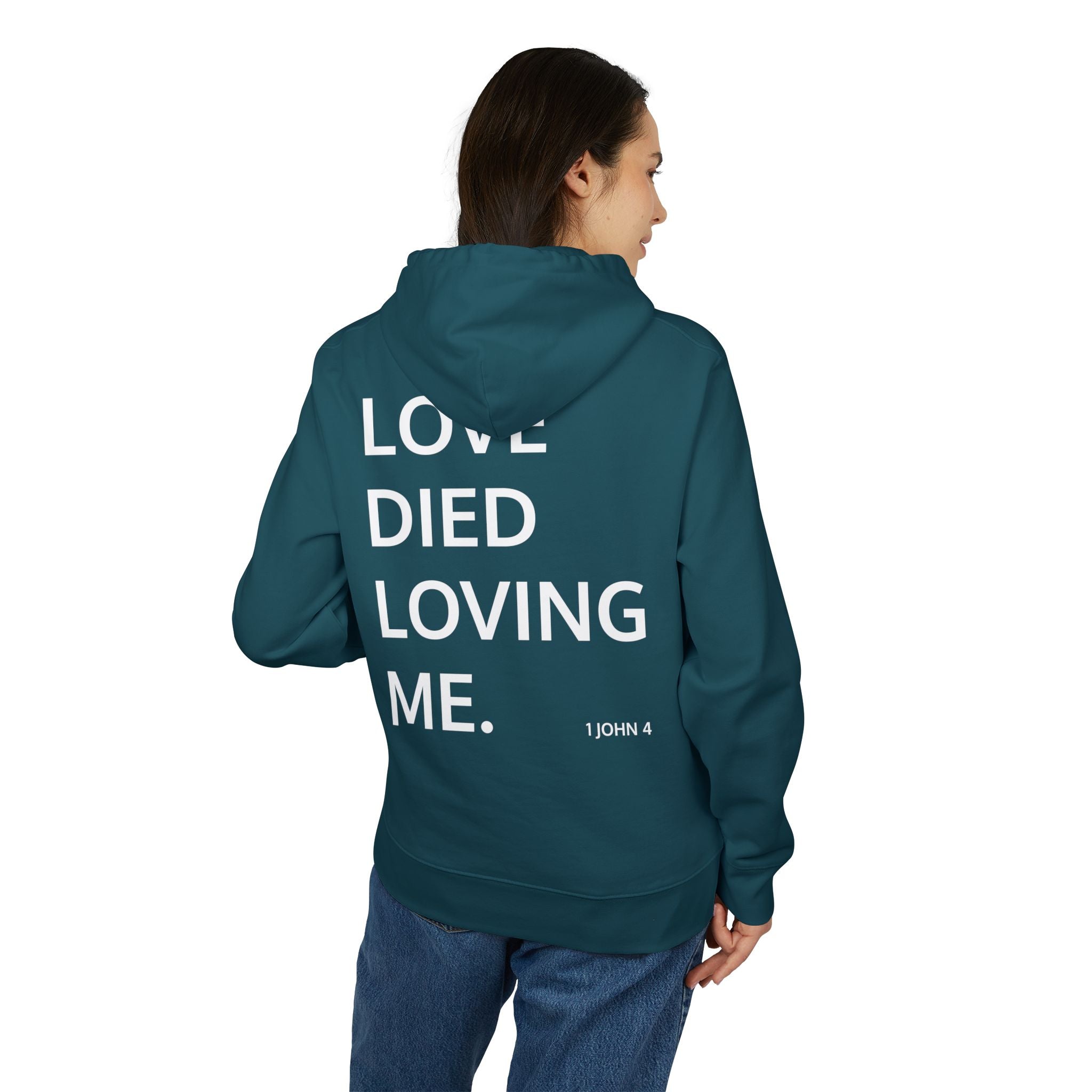 Love Died Loving Me - Unisex Hoodie (White Horiz Logo)