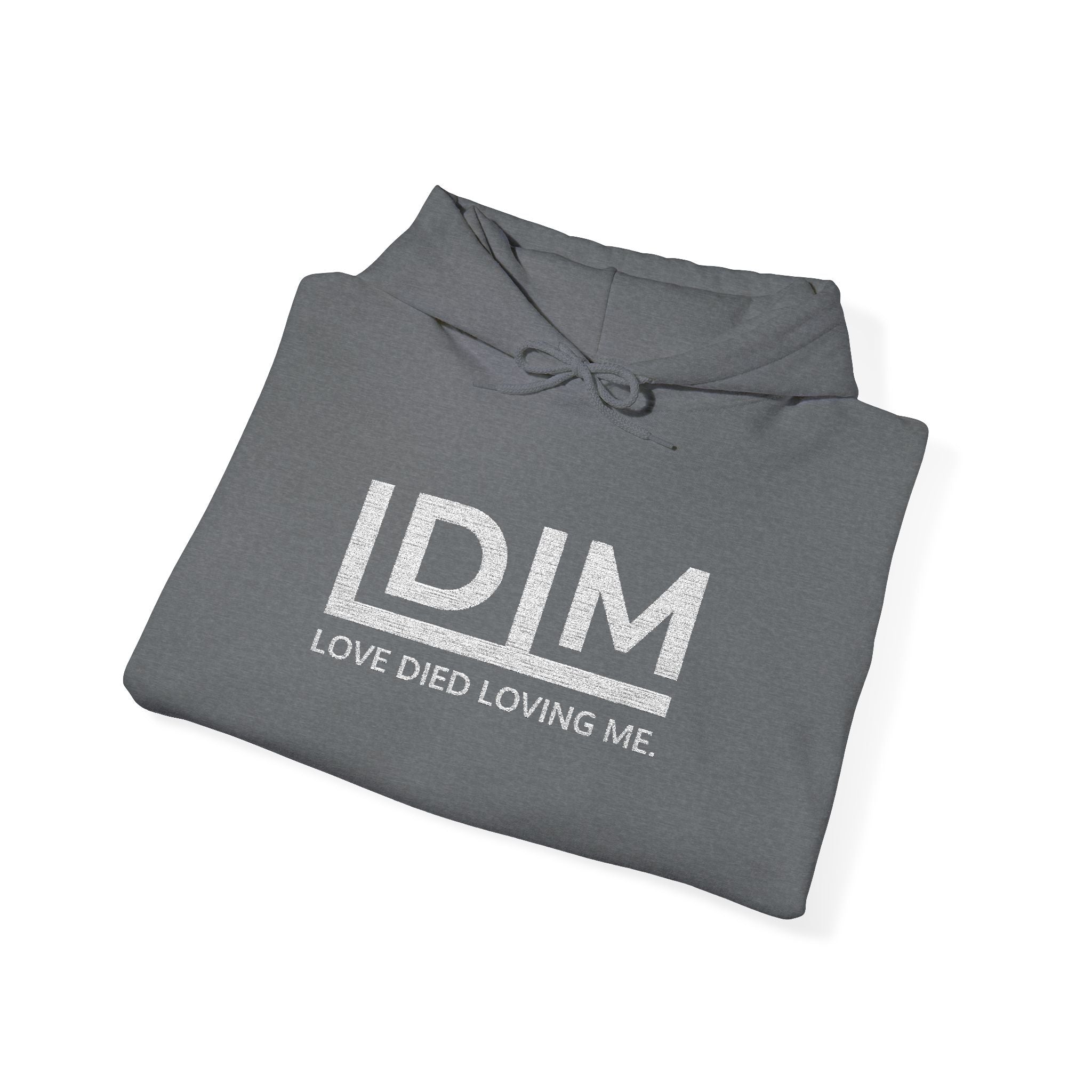 Love Died Loving Me - Embroidered Unisex Hoodie (White Logo)