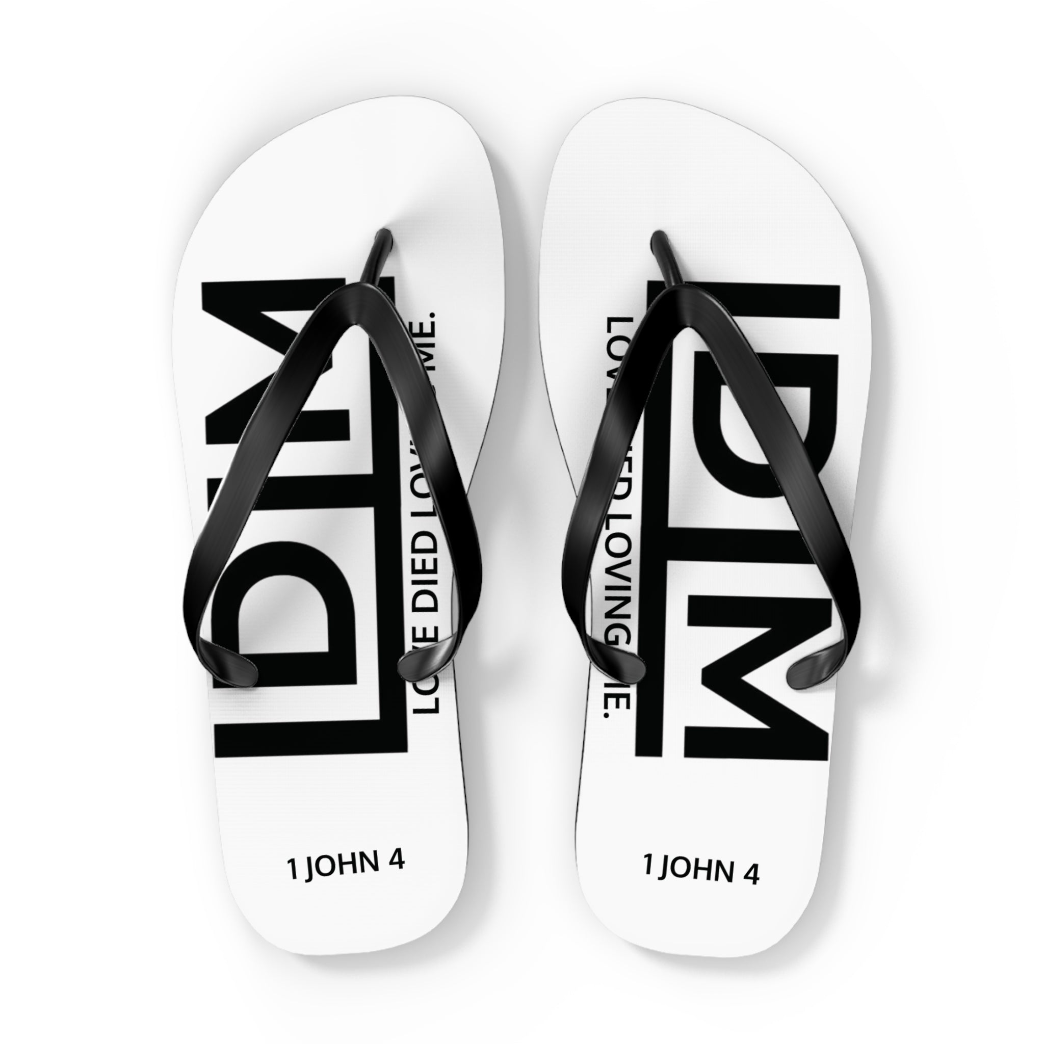 Love Died Loving Me - Flip Flops (White)