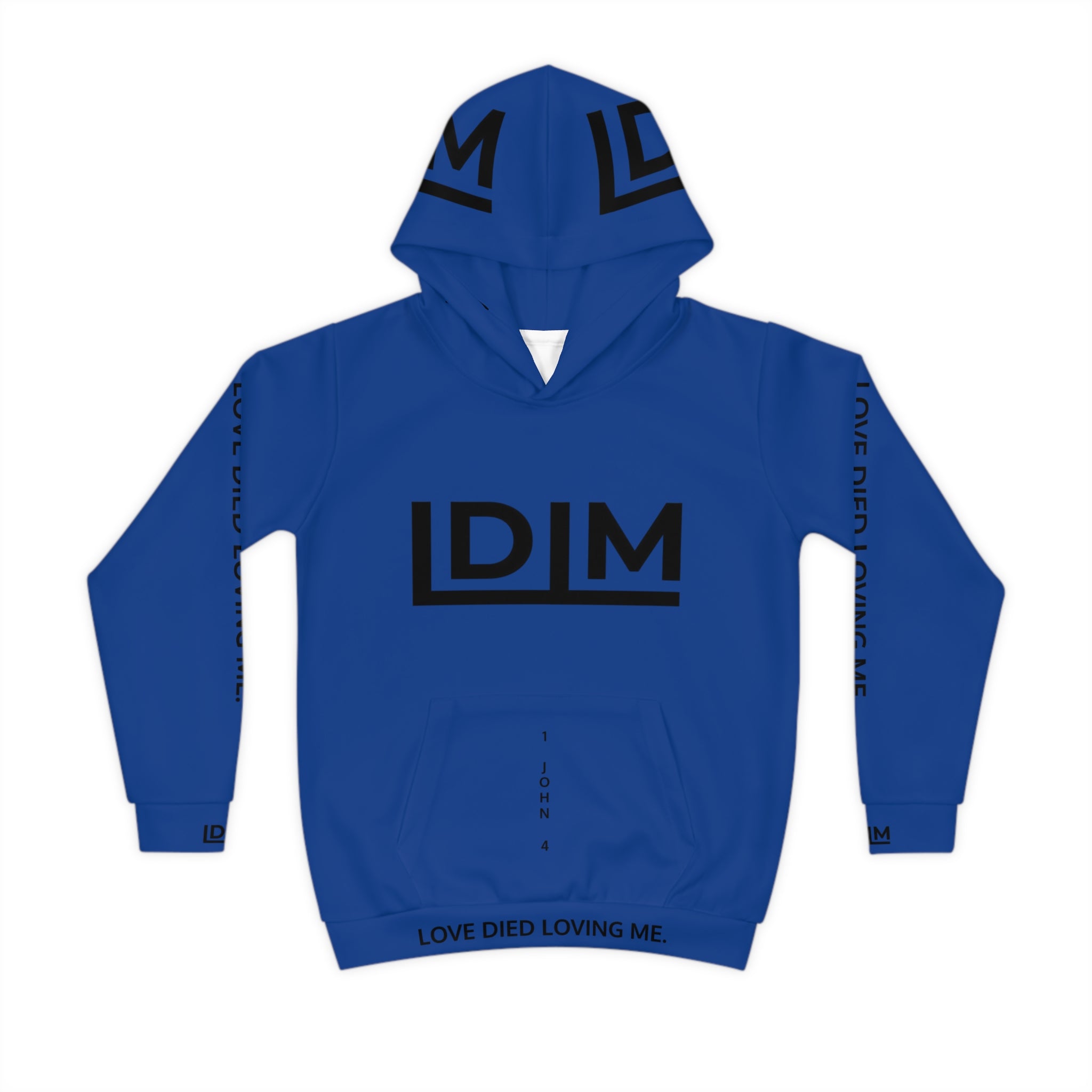 Love Died Loving Me - Kids Hoodie (Royal Blue/Black)