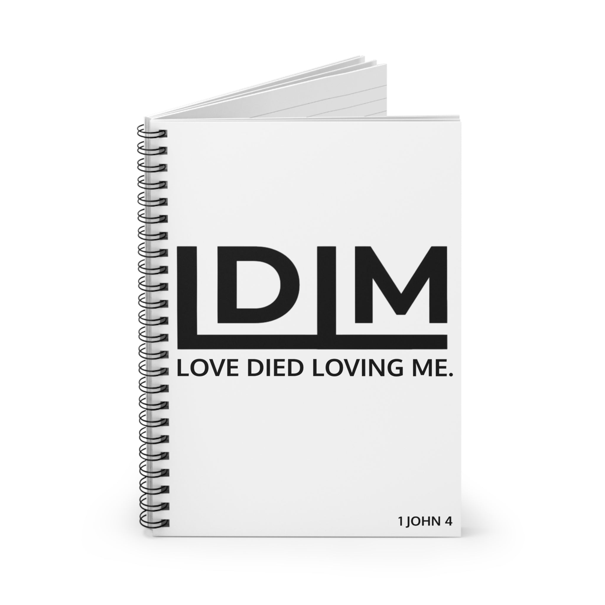 Love Died Loving Me - Spiral Notebook (White Horiz Logo)