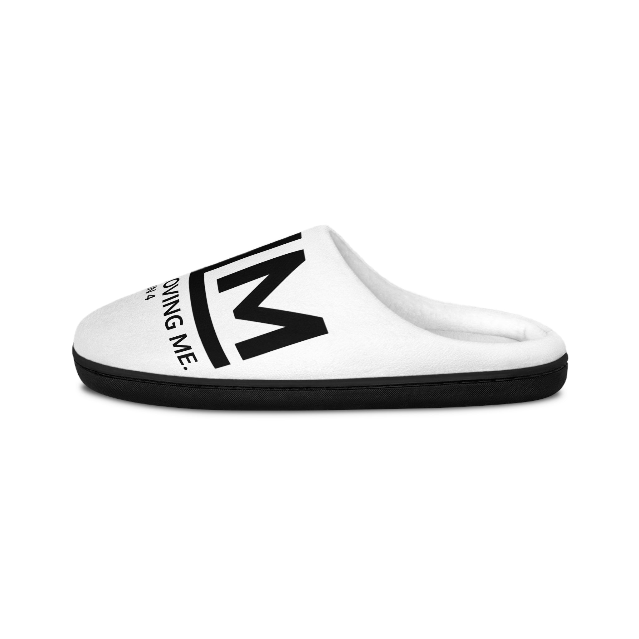 Love Died Loving Me - Women's House Slippers (White/Horiz Logo)