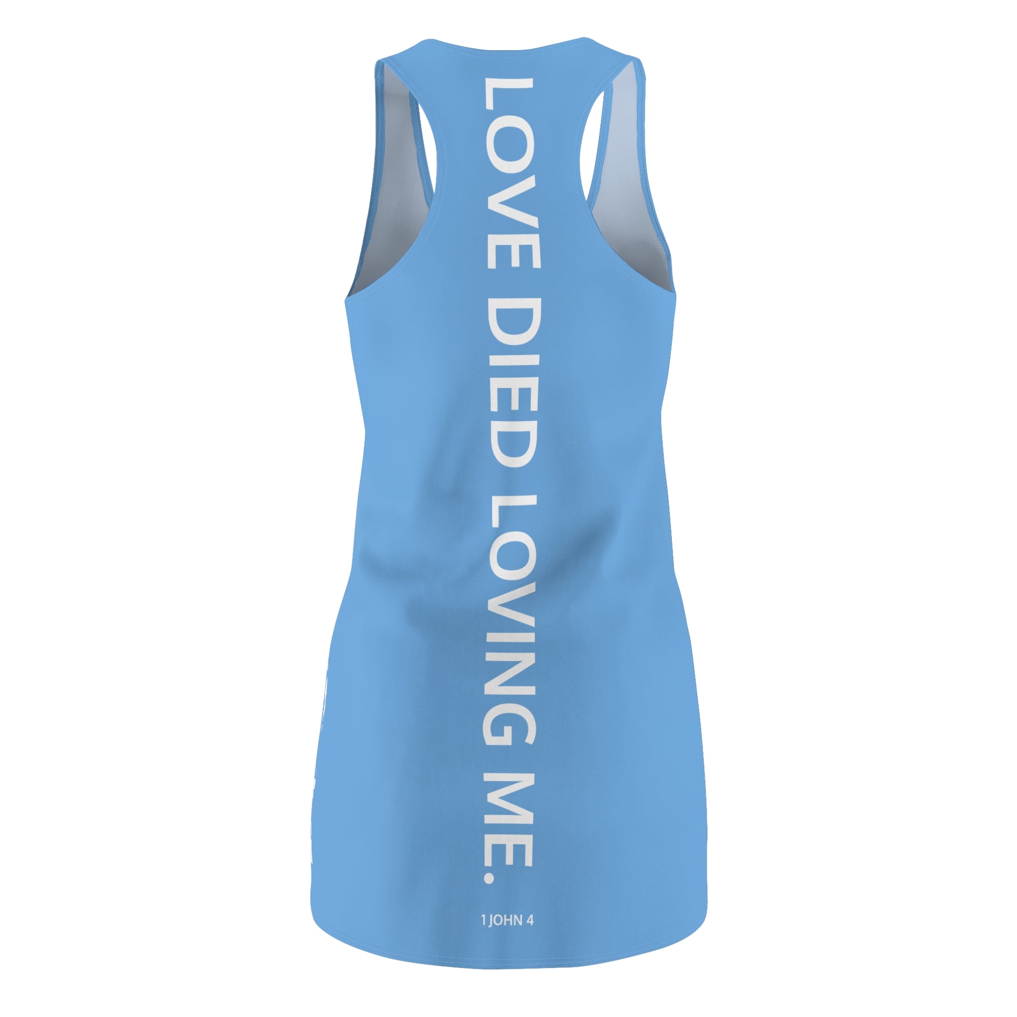 Love Died Loving Me - Chic Racerback Dress (Baby Blue)