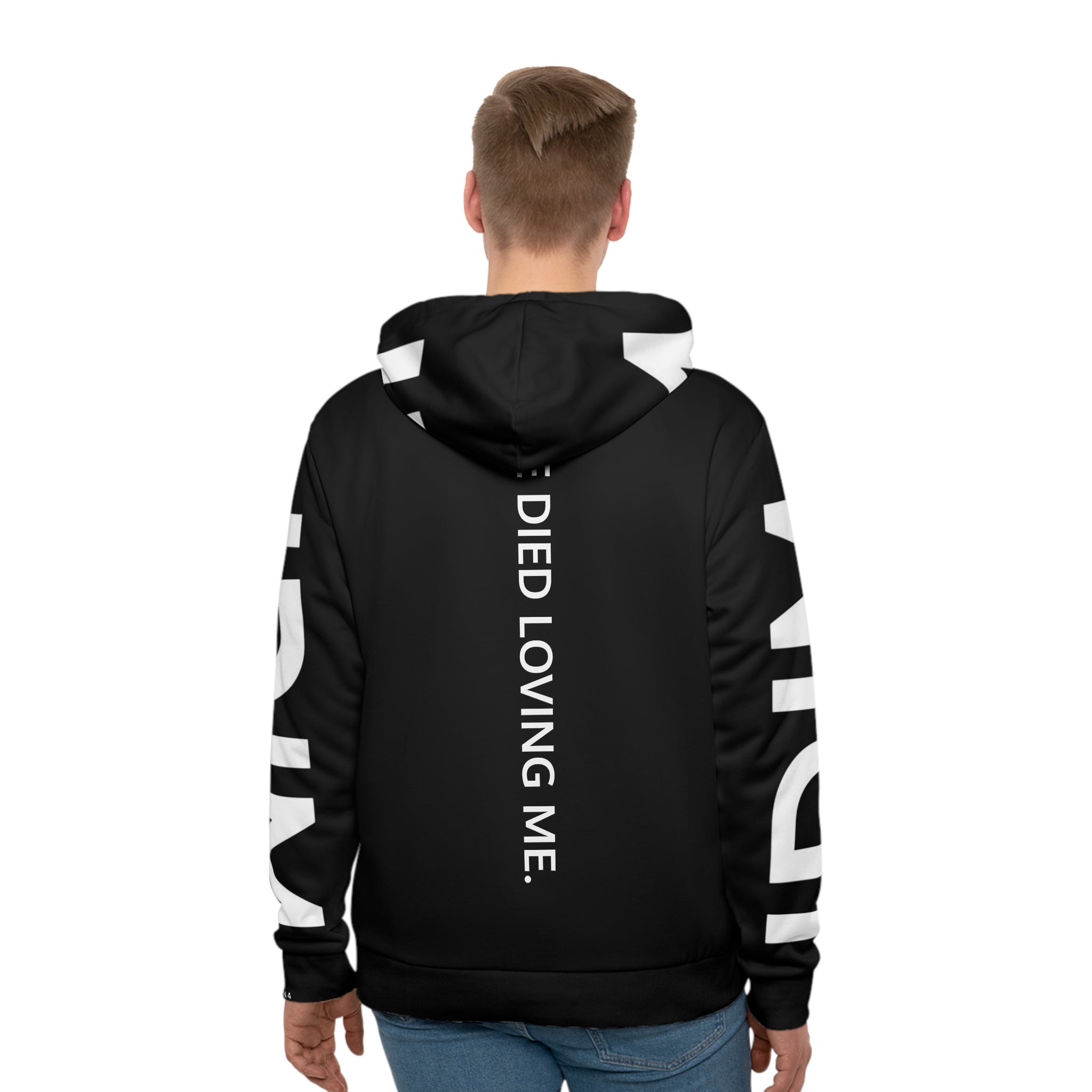 Love Died Loving Me - Unisex Logo Hoodie (Black/White)