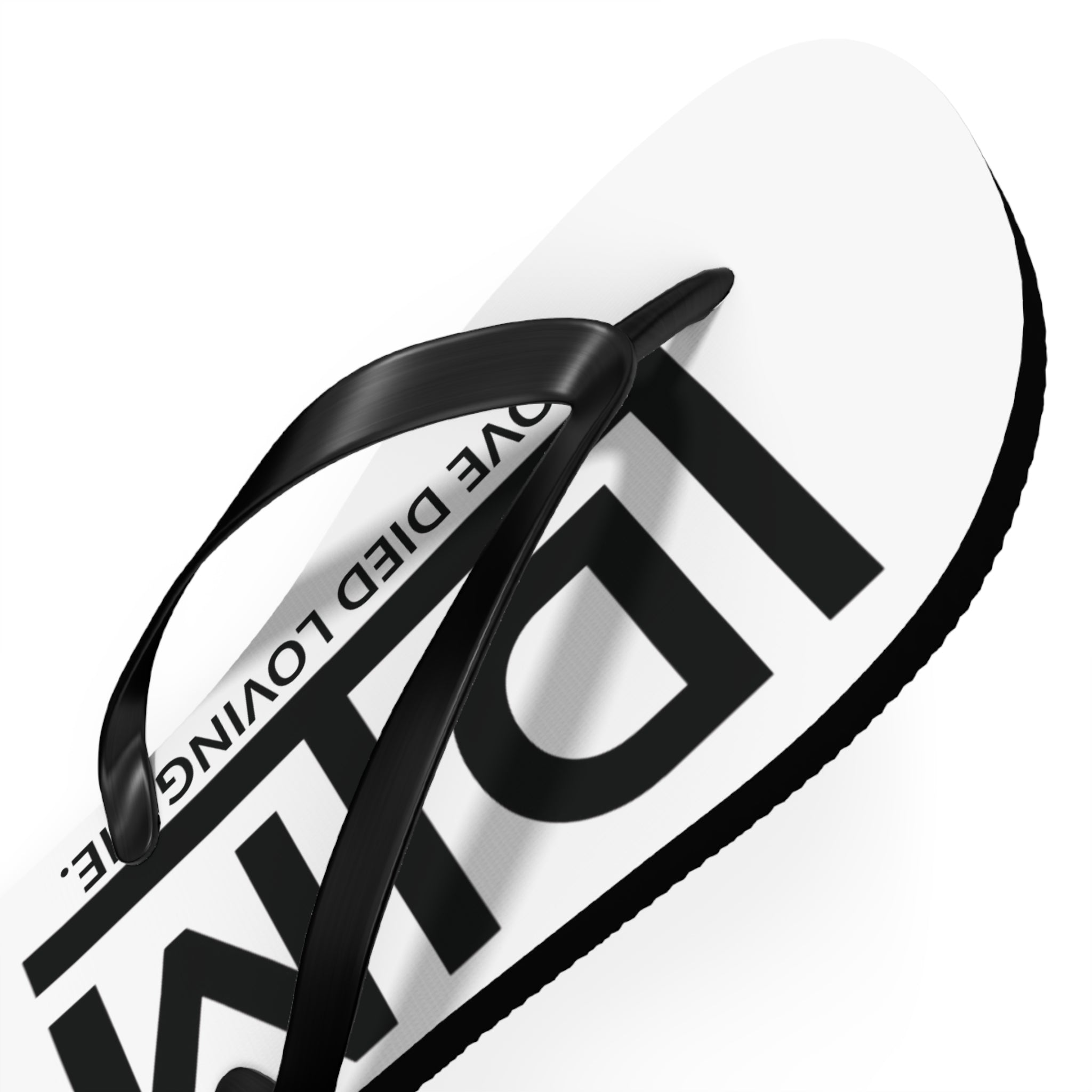 Love Died Loving Me - Flip Flops (White)