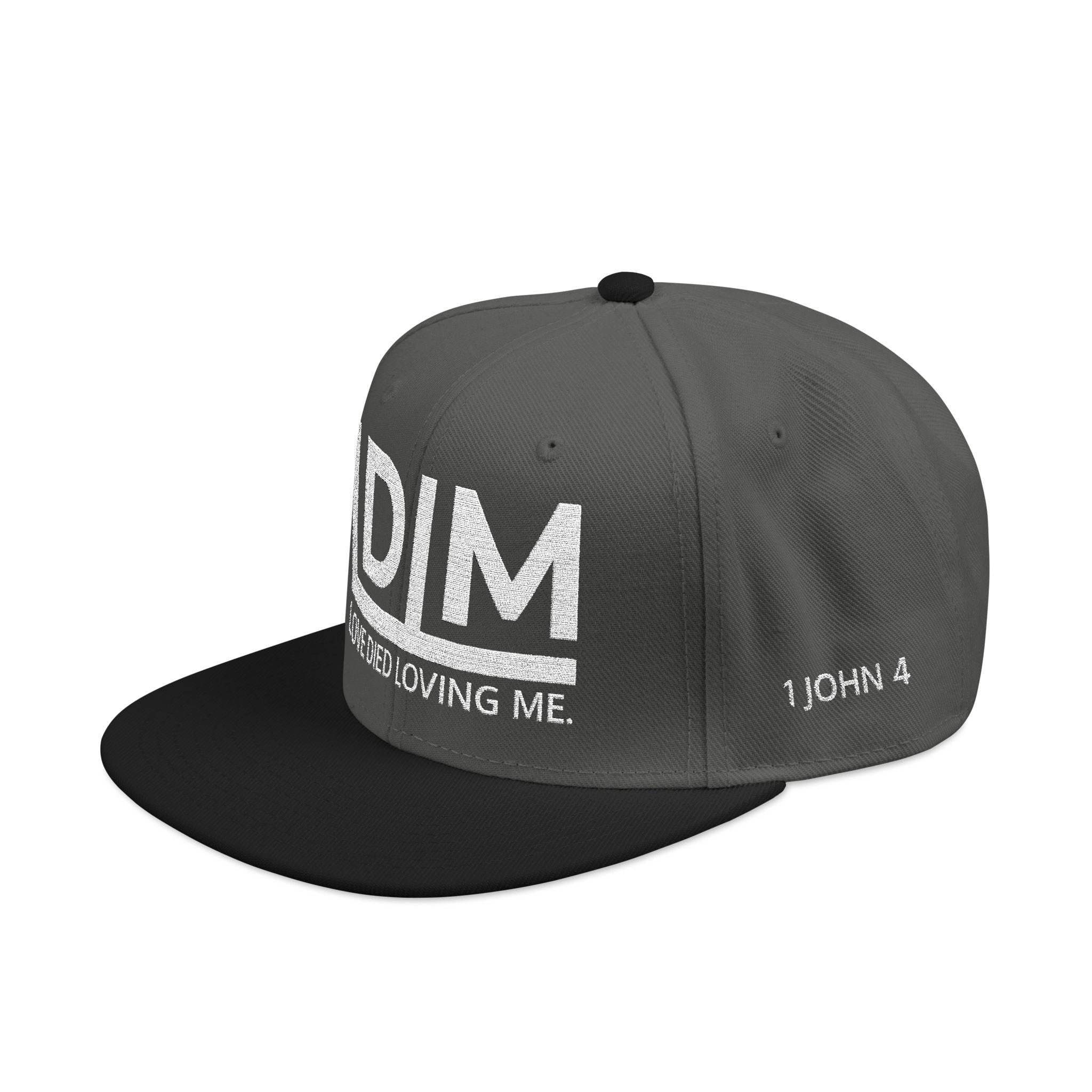 Love Died Loving Me - Embroidered Snapback Cap (White Logo)