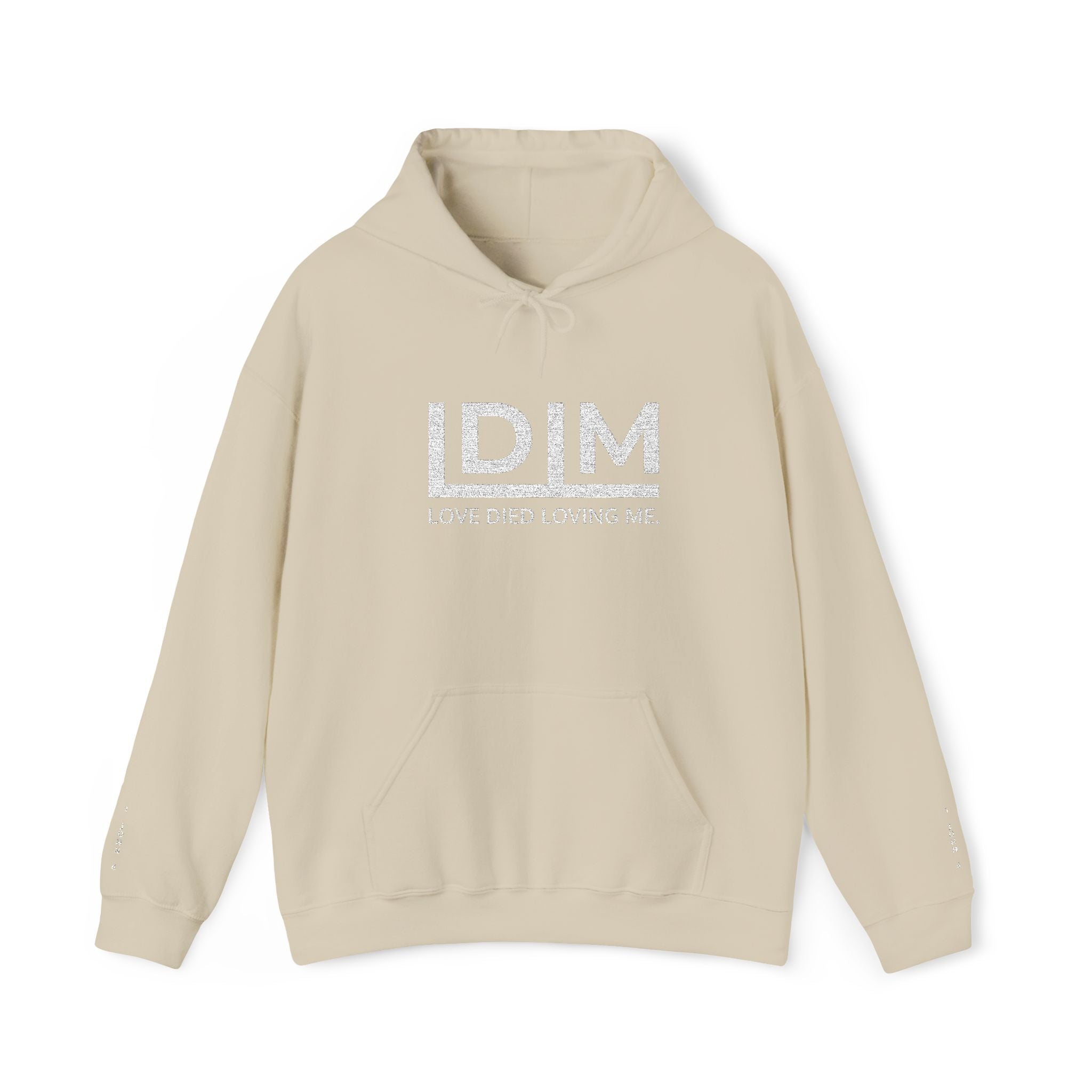 Love Died Loving Me - Embroidered Unisex Hoodie (White Logo)