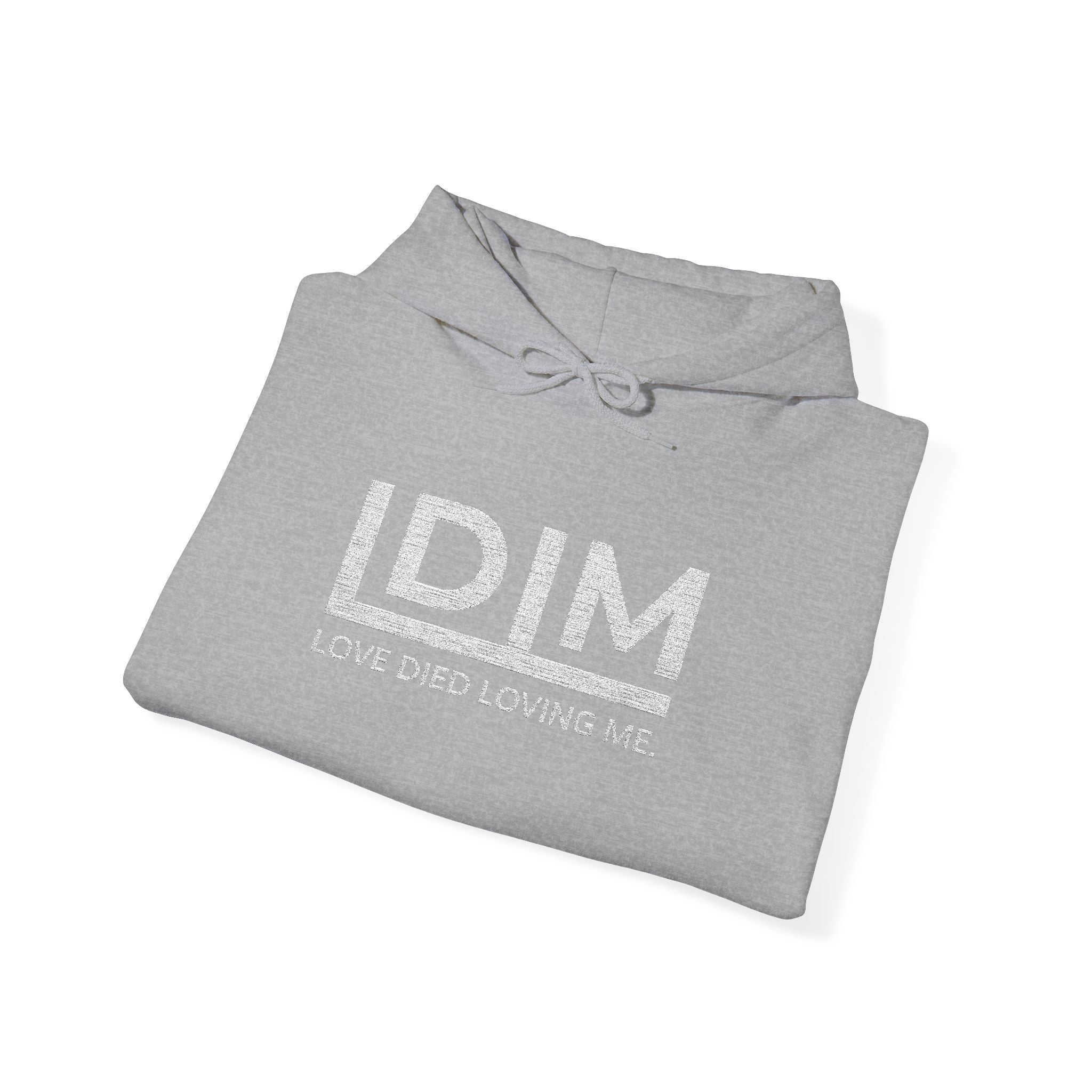 Love Died Loving Me - Embroidered Unisex Hoodie (White Logo)
