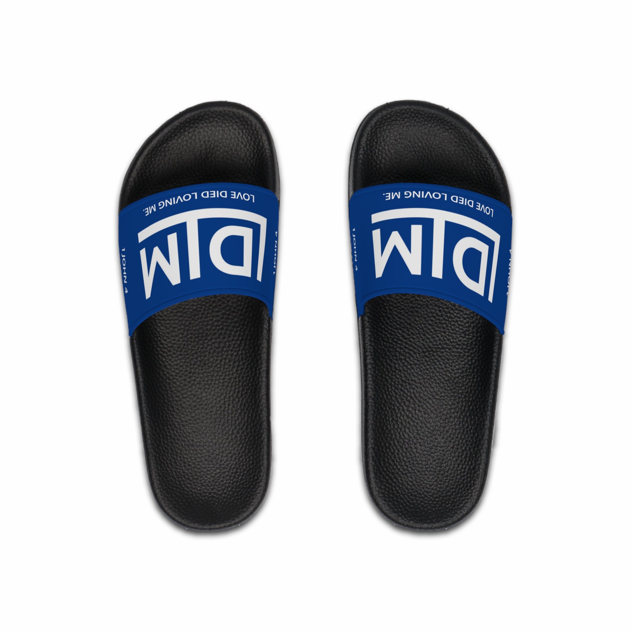 Love Died Loving Me - Men's Slides (Royal Blue)