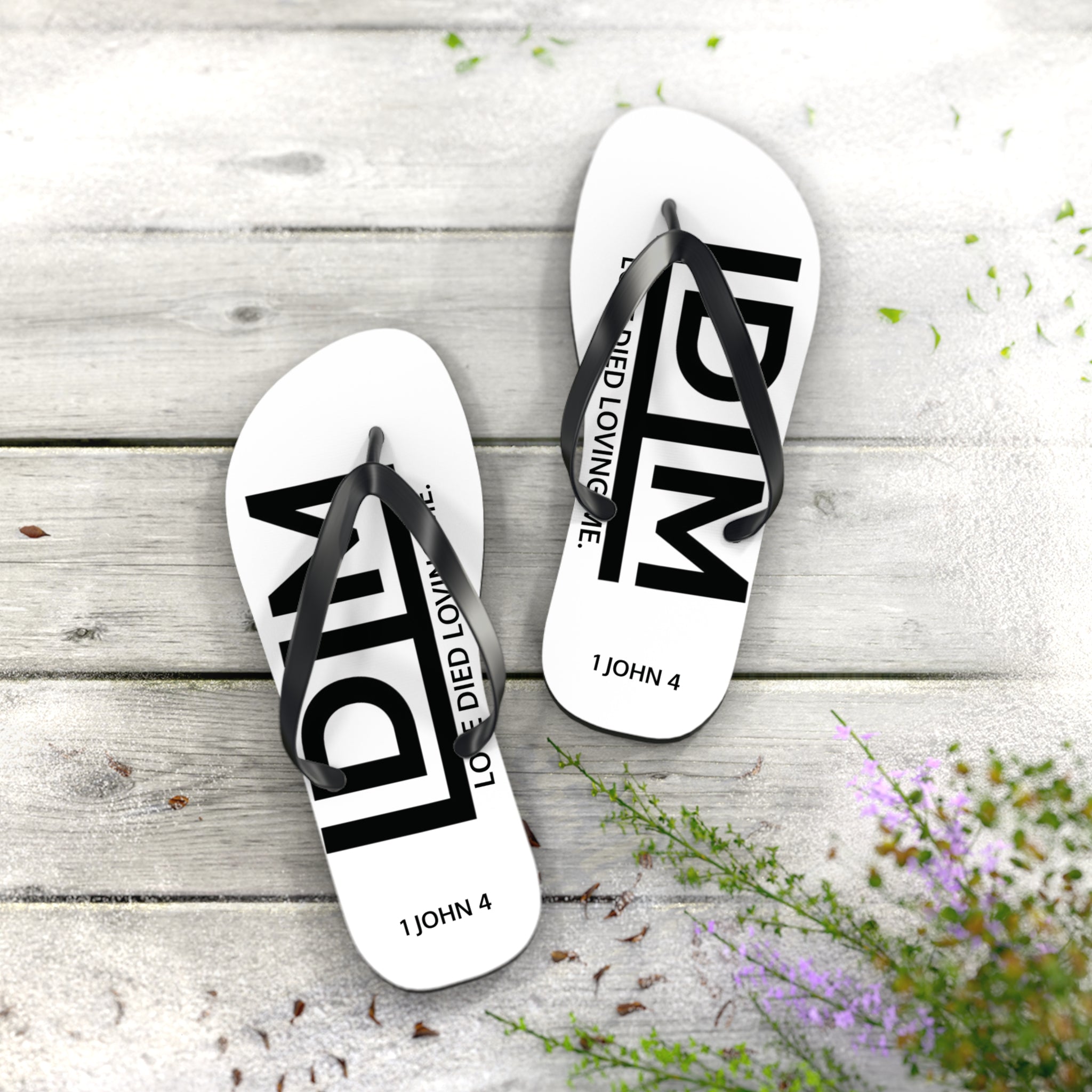 Love Died Loving Me - Flip Flops (White)