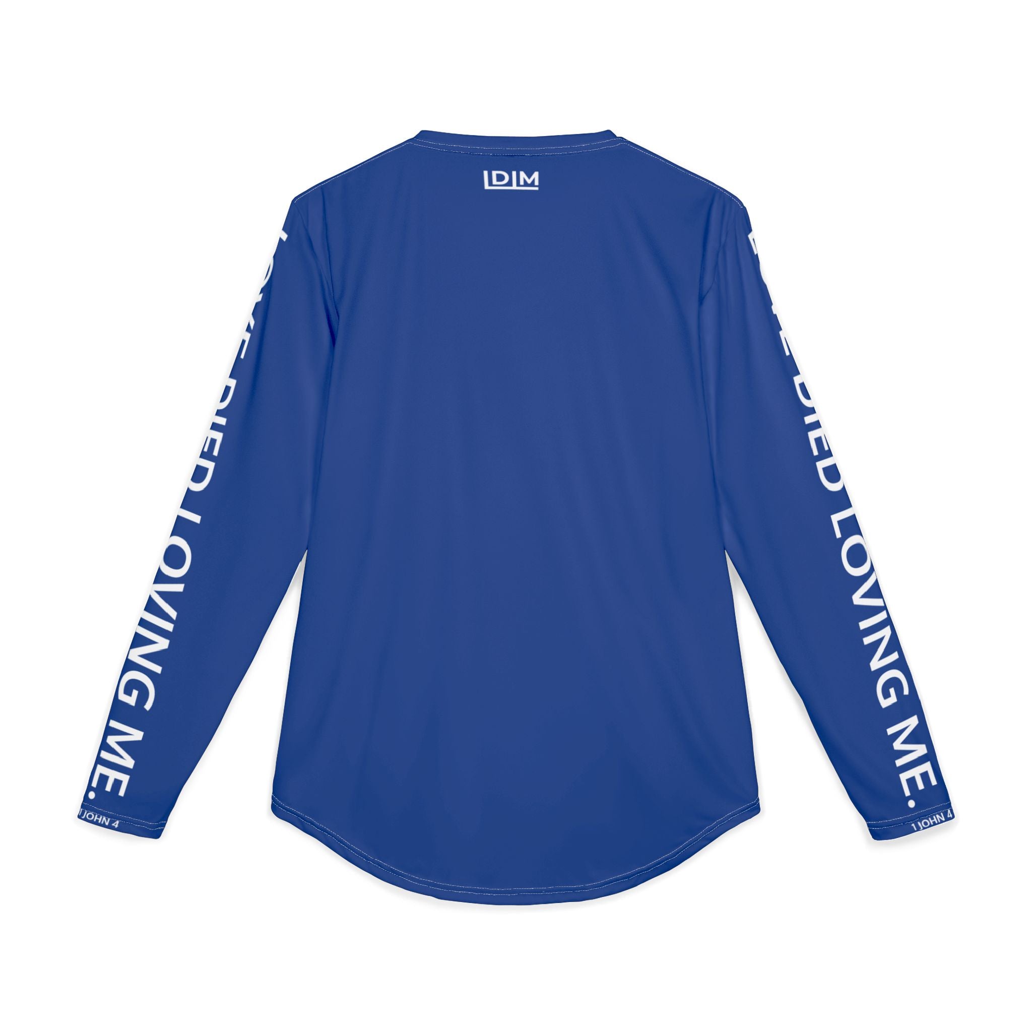 Love Died Loving Me - Men's UV Protection Long Sleeve Tee (Royal Blue/White)