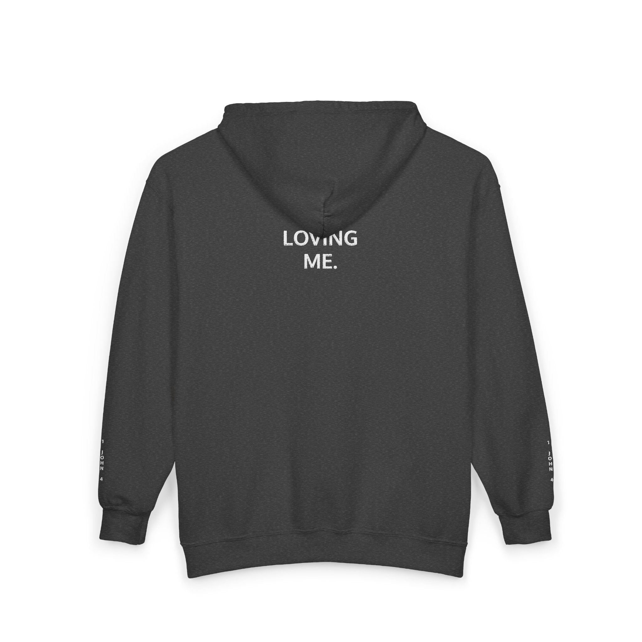 Love Died Loving Me - Embroidered Unisex Zip Hoodie (White Logo)
