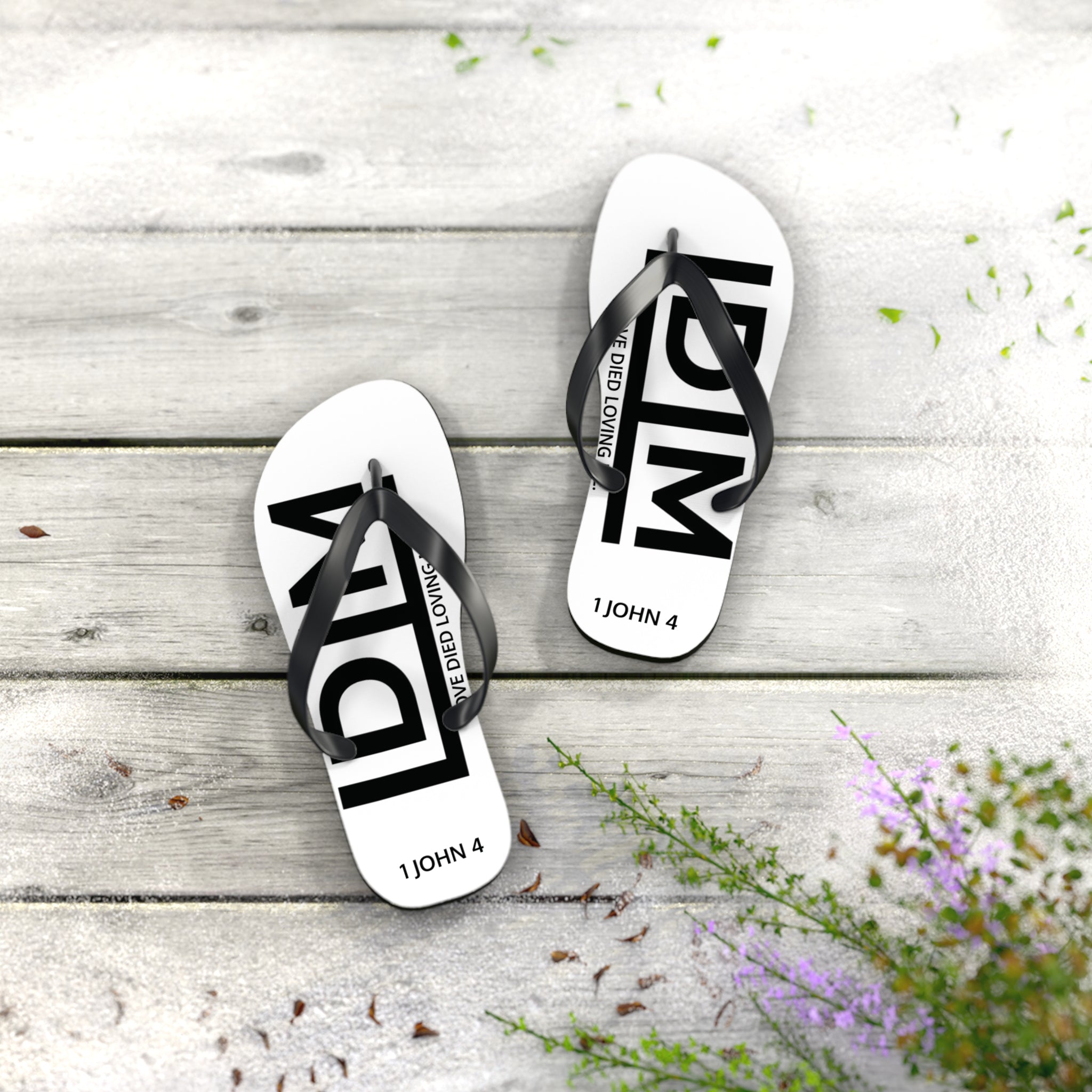 Love Died Loving Me - Flip Flops (White)