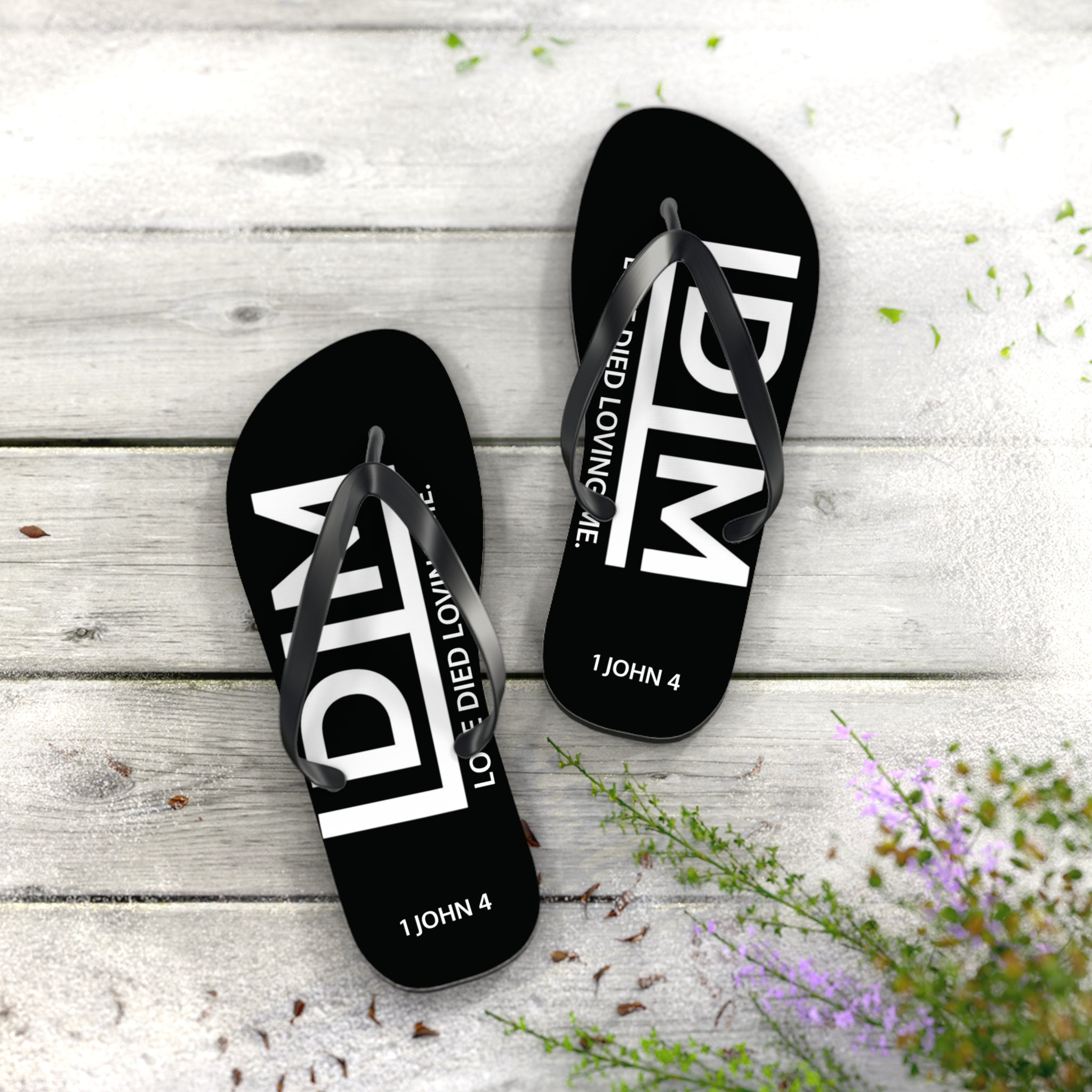 Love Died Loving Me - Flip Flops (Black)