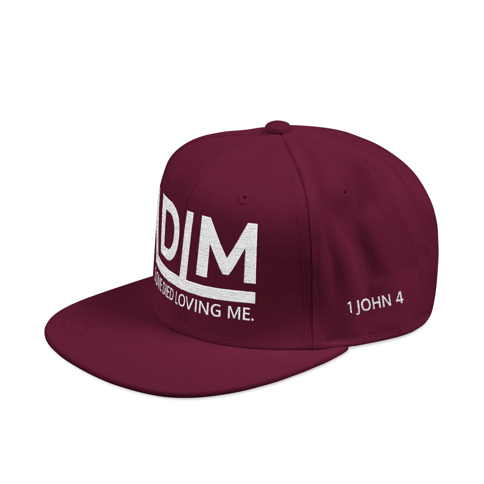 Love Died Loving Me - Embroidered Snapback Cap (White Logo)