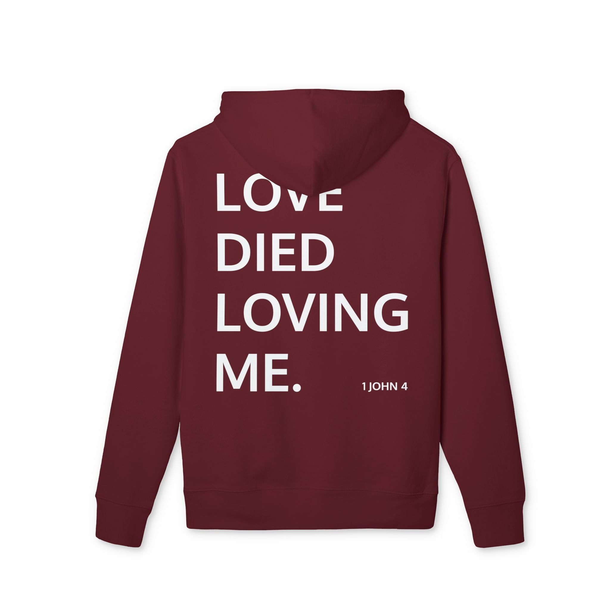 Love Died Loving Me - Unisex Hoodie (White Horiz Logo)