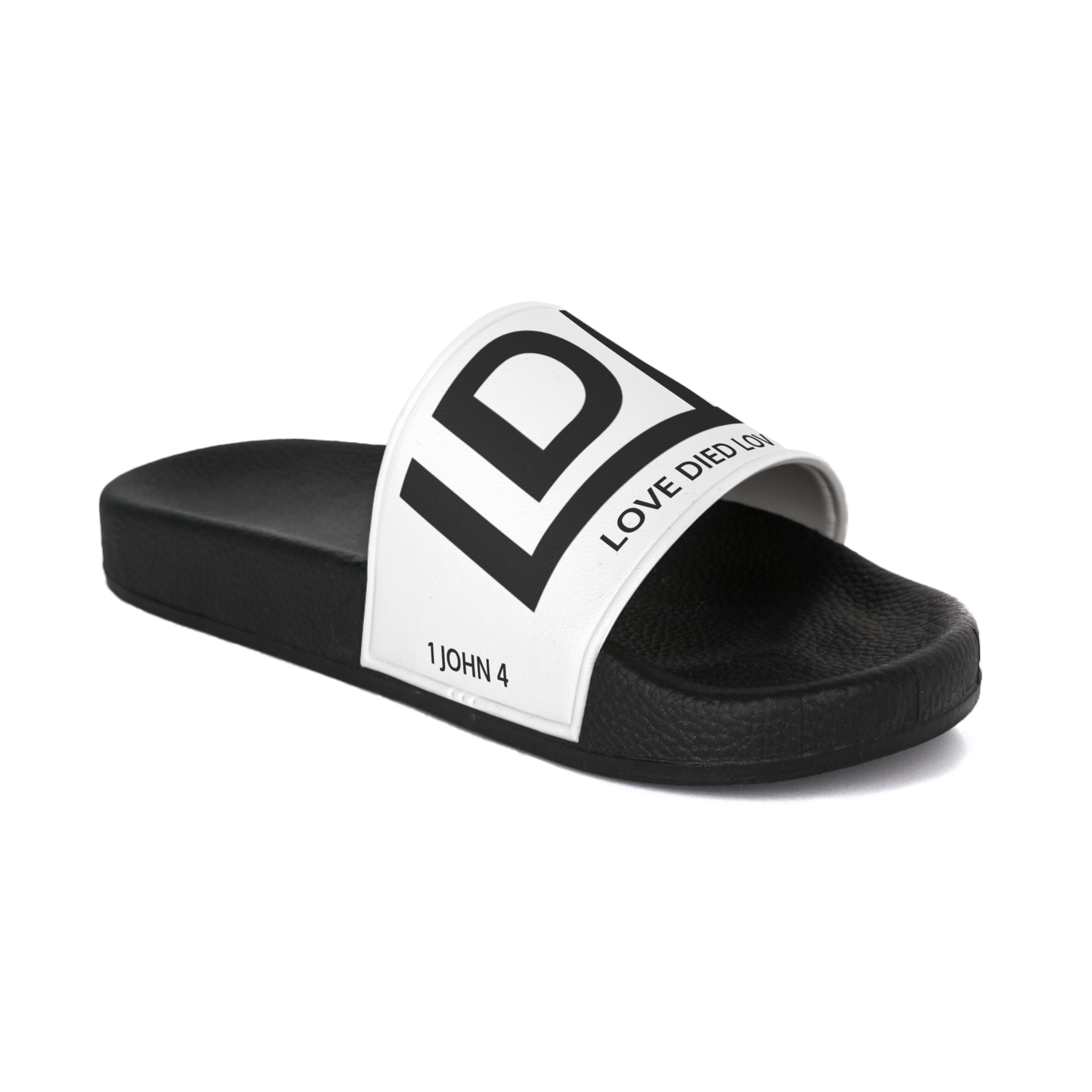Love Died Loving Me - Men's Slides (White)