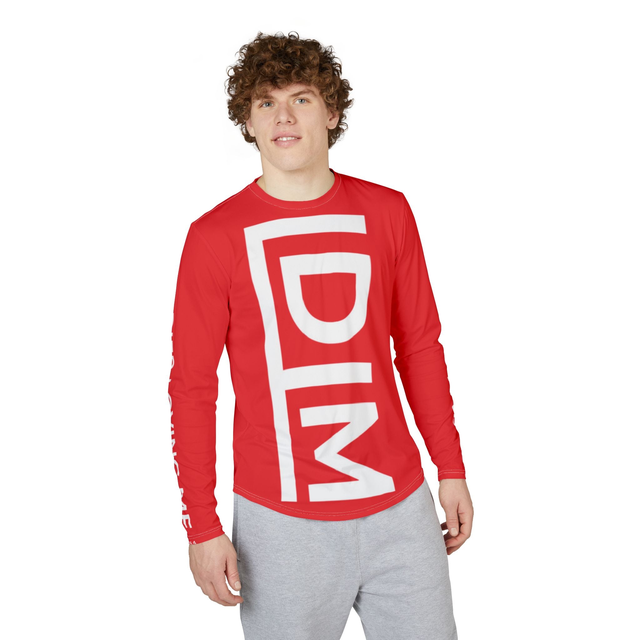 Love Died Loving Me - Men's UV Protection Long Sleeve Tee (Red/White)
