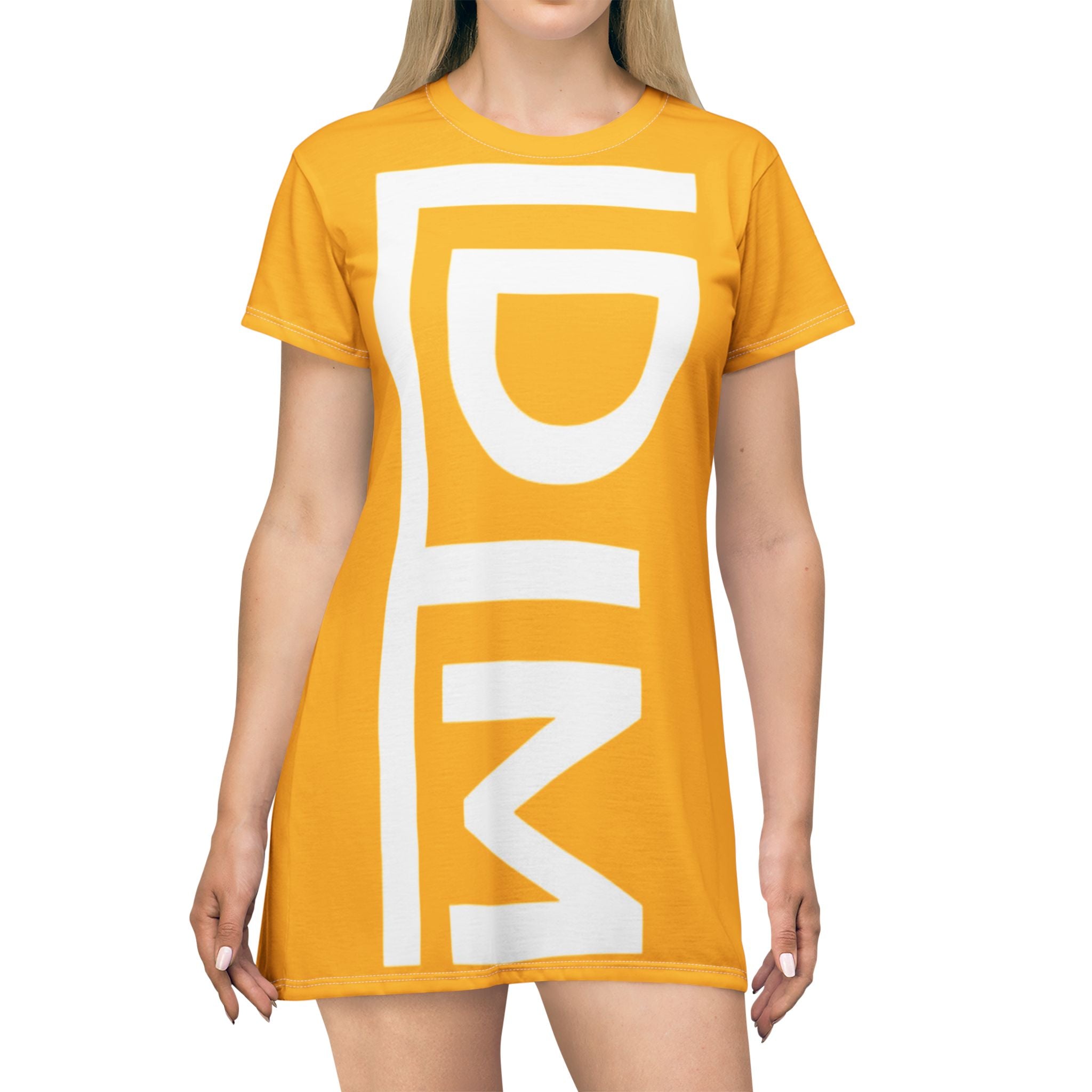 Love Died Loving Me - T-Shirt Dress (Gold)