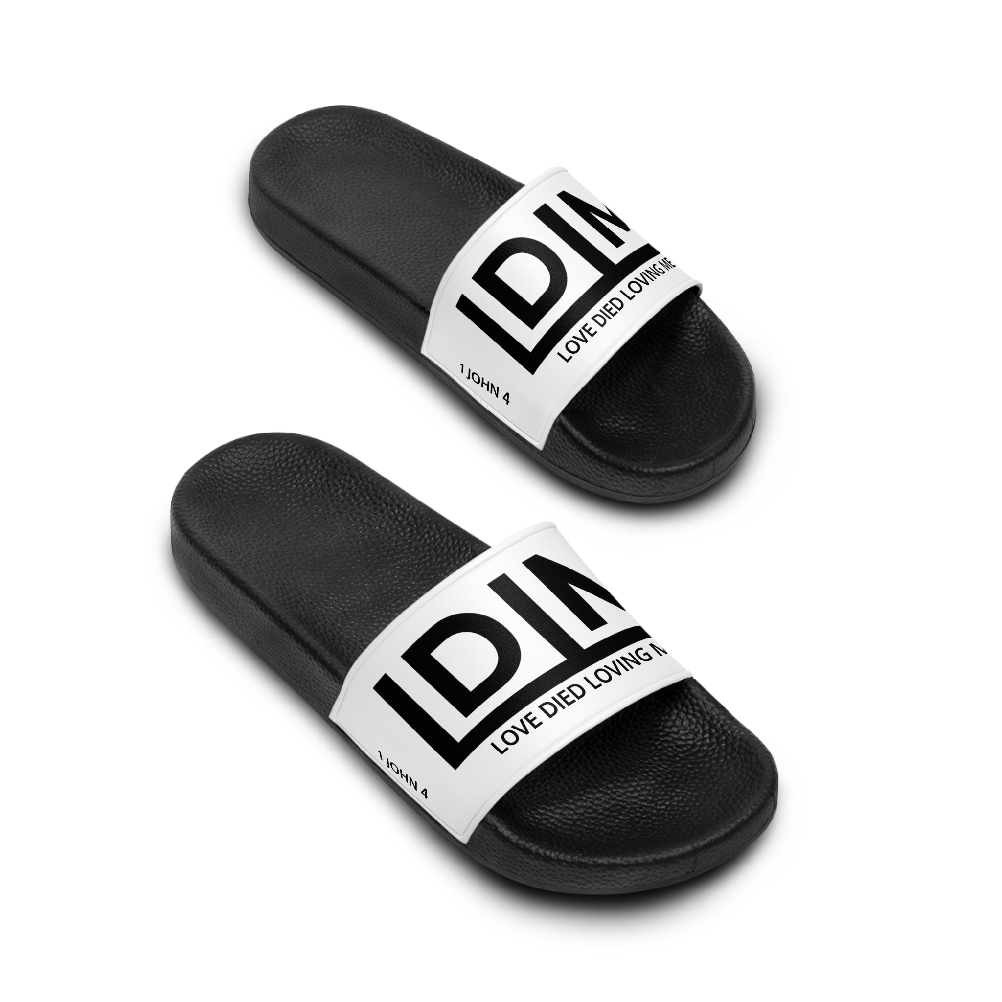 Love Died Loving Me - Women's Slides (White)