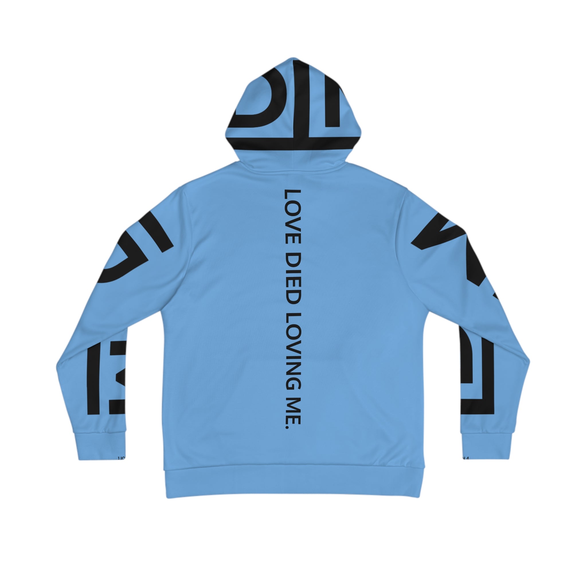 Love Died Loving Me - Unisex Logo Hoodie (Baby Blue/Black)
