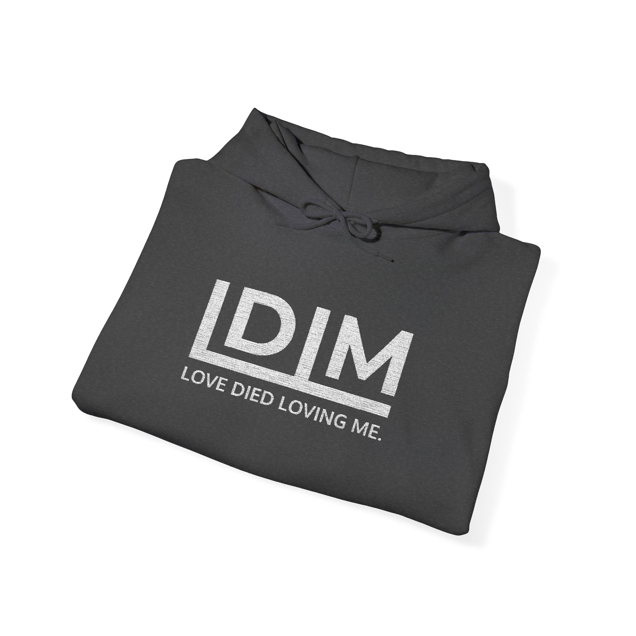 Love Died Loving Me - Embroidered Unisex Hoodie (White Logo)