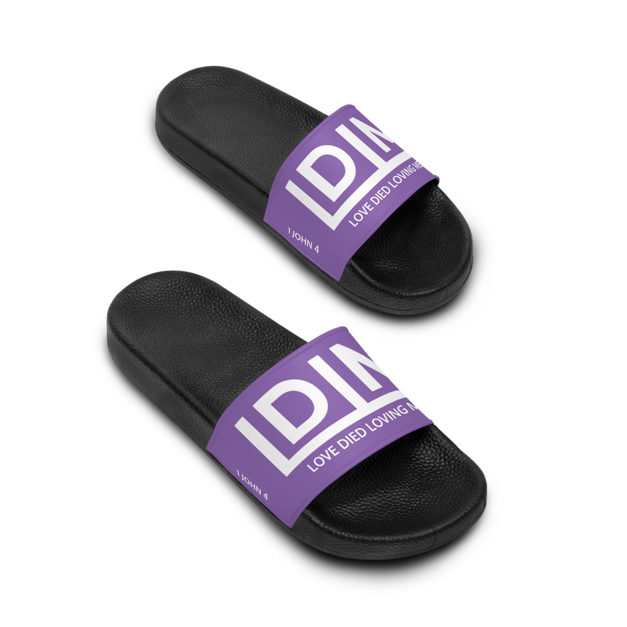 Love Died Loving Me - Women's Slides (Lavender)