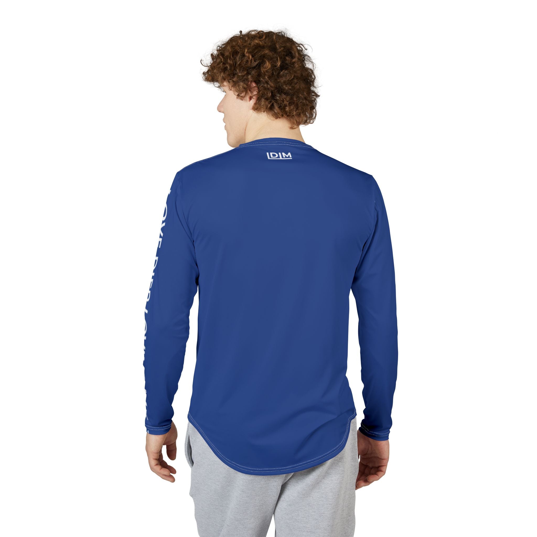 Love Died Loving Me - Men's UV Protection Long Sleeve Tee (Royal Blue/White)