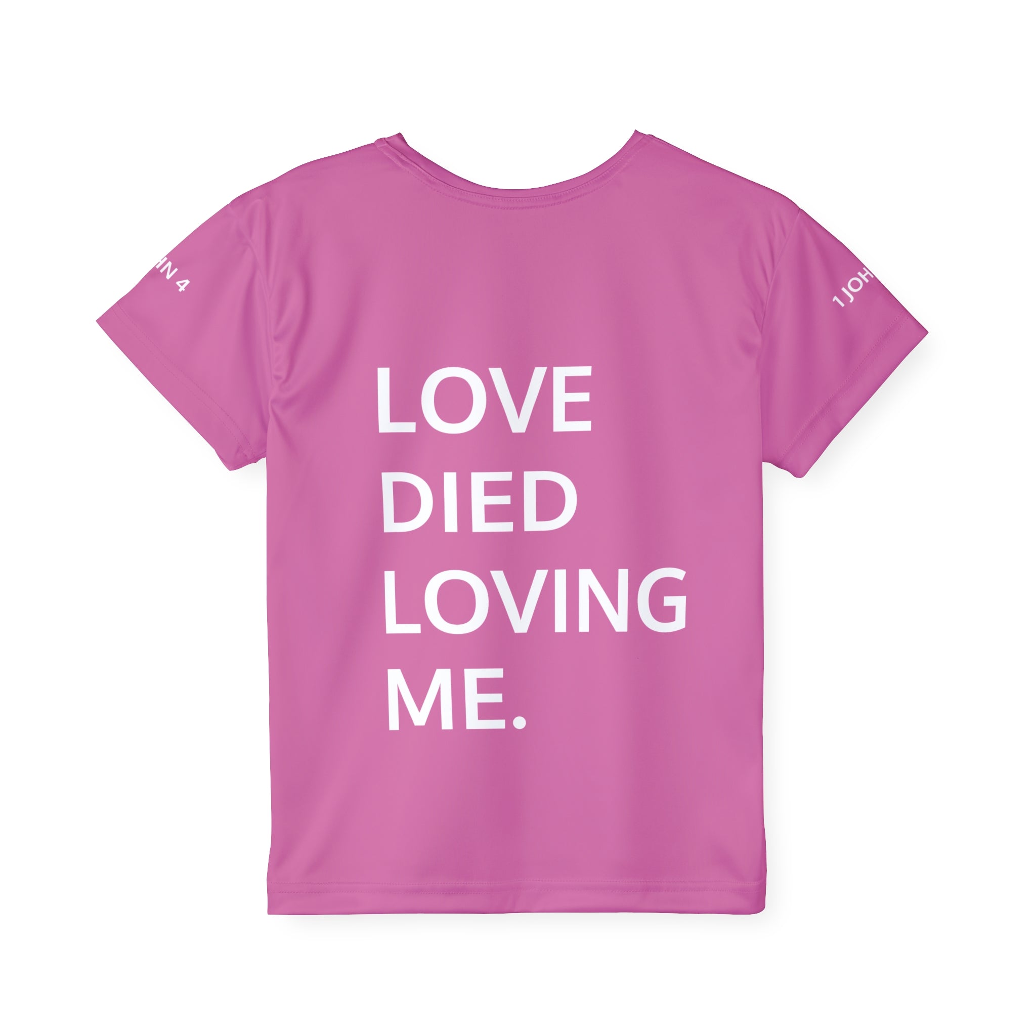 Love Died Loving Me - Girls Sports Jersey (Pink/White)