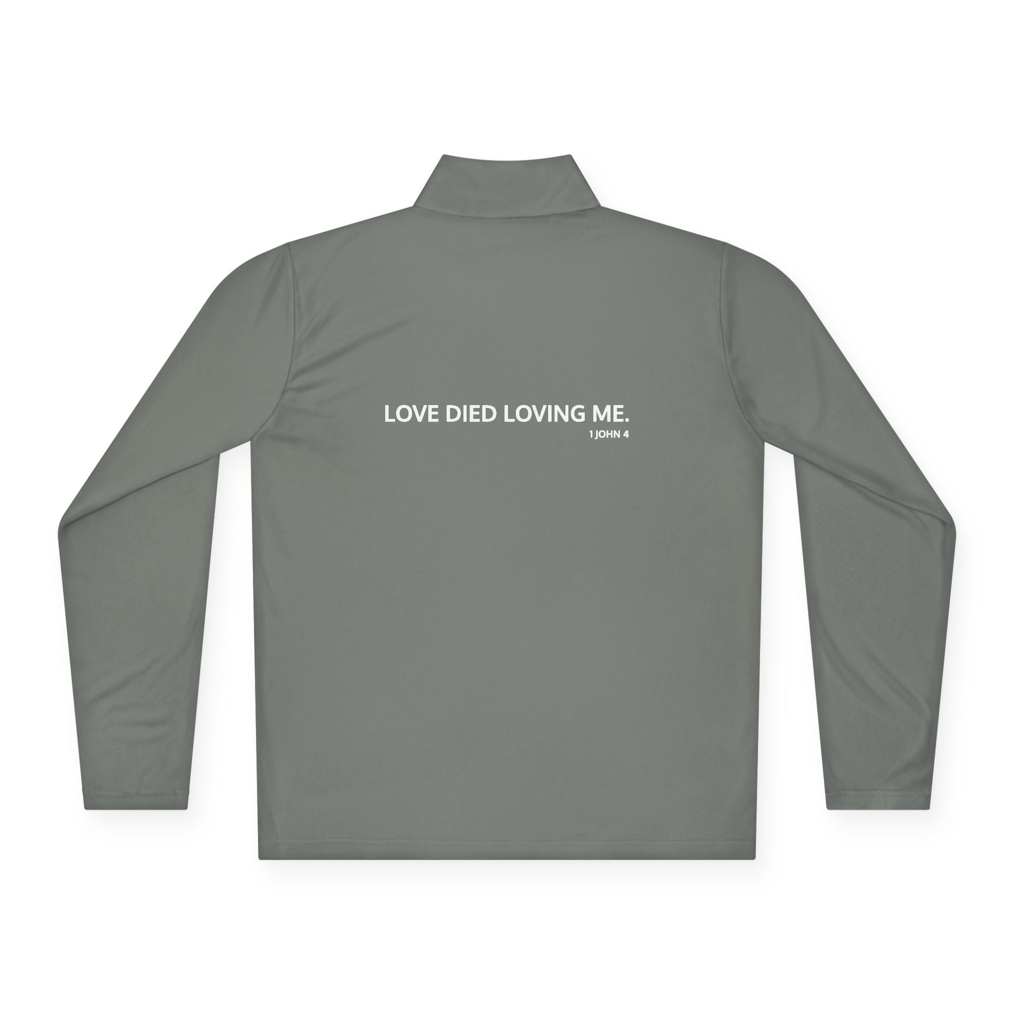 Love Died Loving Me - Unisex Quarter-Zip Pullover (White Logo)