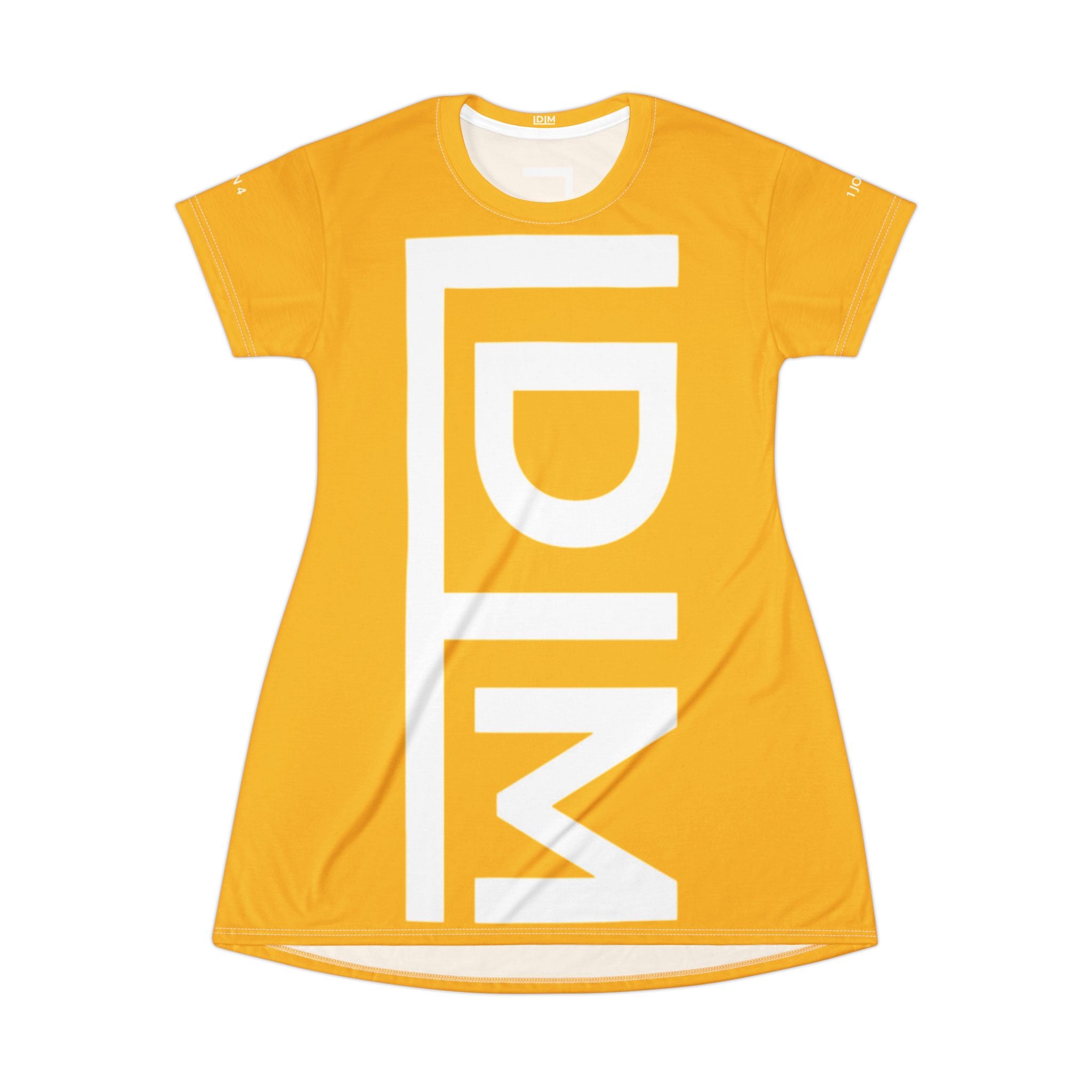 Love Died Loving Me - T-Shirt Dress (Gold)