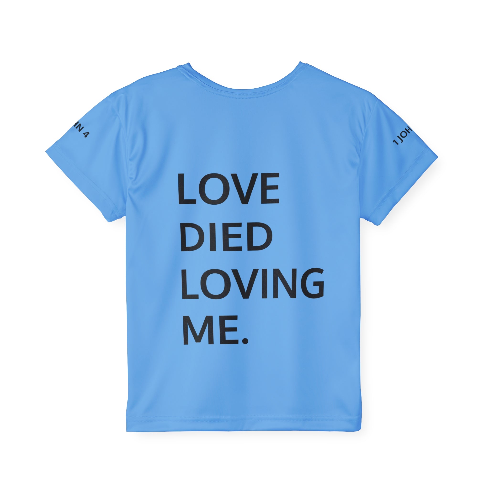 Love Died Loving Me - Kids Sports Jersey (Baby Blue/Black)
