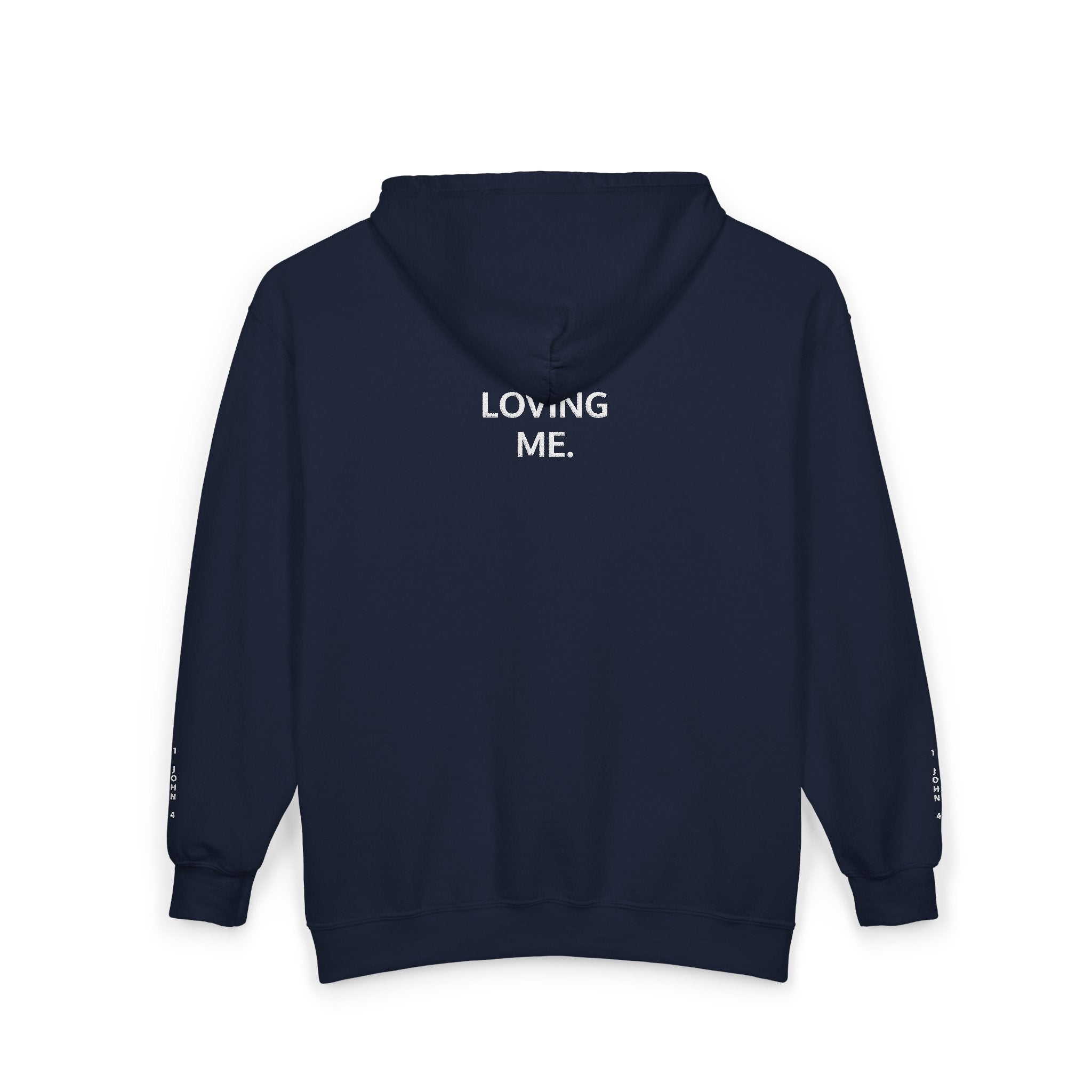 Love Died Loving Me - Embroidered Unisex Zip Hoodie (White Logo)