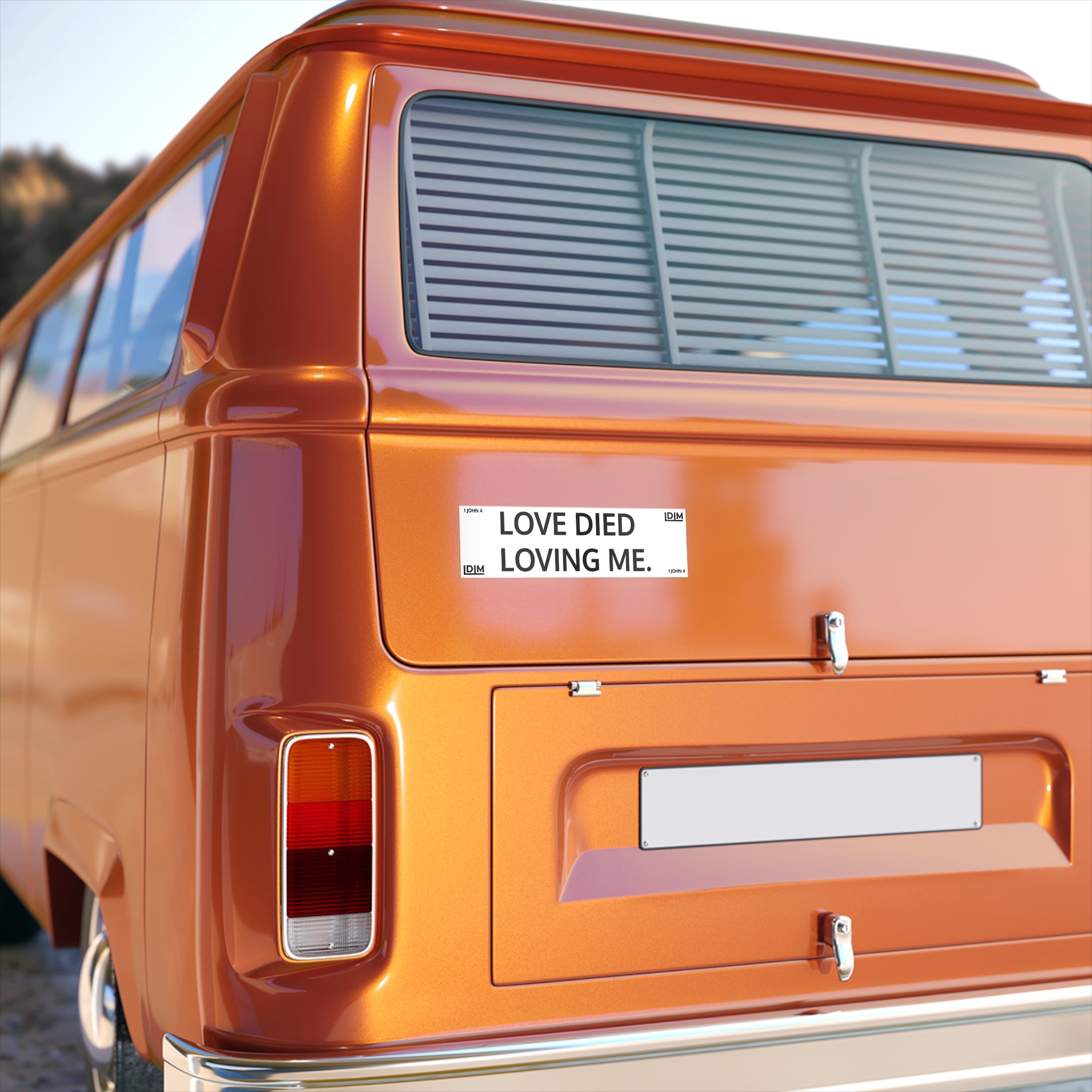 Love Died Loving Me - Bumper Sticker (White)