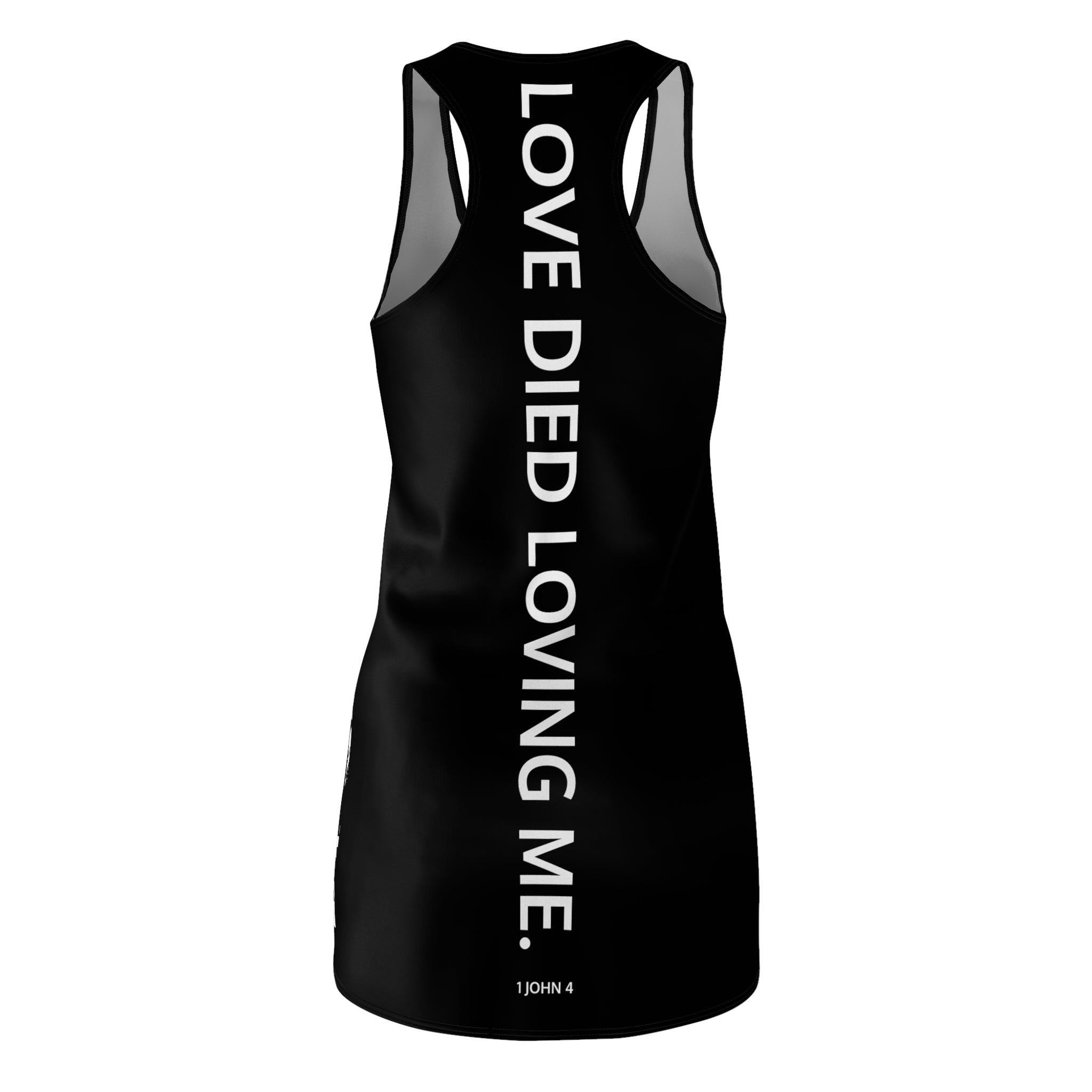 Love Died Loving Me - Chic Racerback Dress (Black)