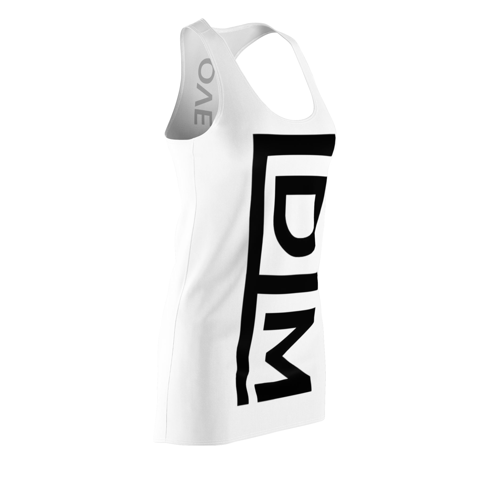 Love Died Loving Me - Chic Racerback Dress (White)