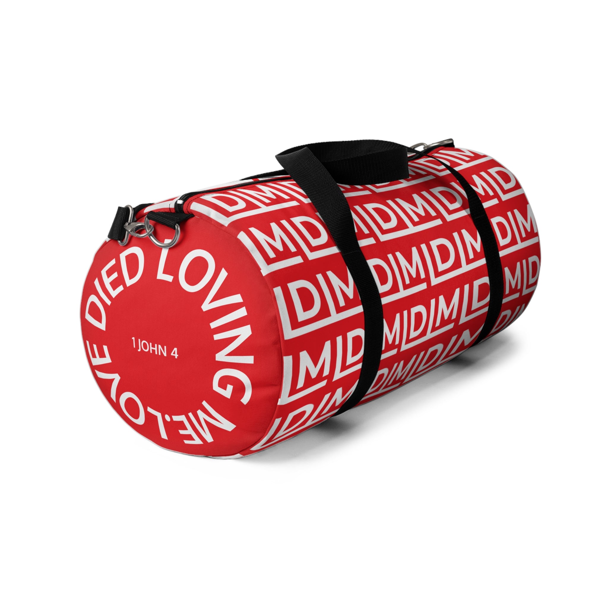Love Died Loving Me - Travel Duffel Bag (Red/White)
