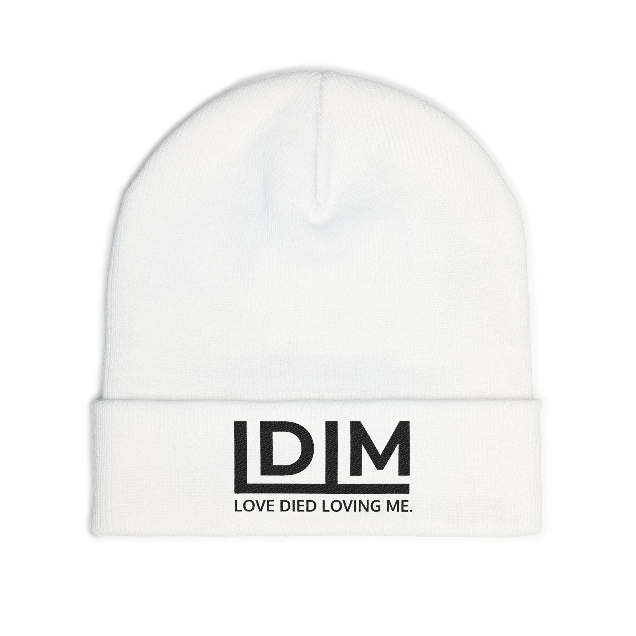 Love Died Loving Me - Embroidered Beanie (Black Logo)
