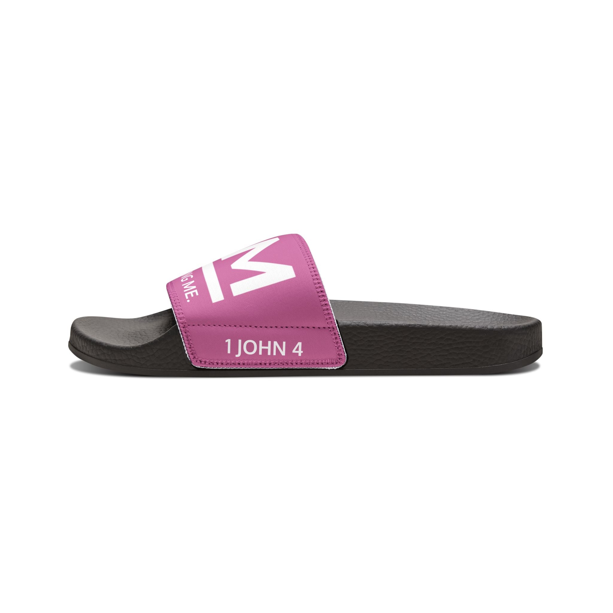 Love Died Loving Me - Women's Removable-Strap Slides (Pink)