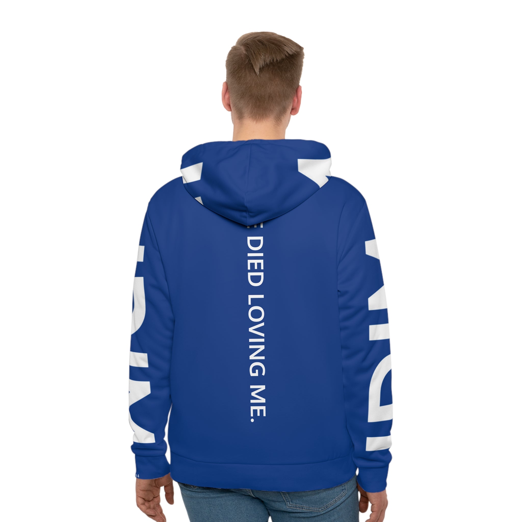 Love Died Loving Me - Unisex Logo Hoodie (Royal Blue/White)