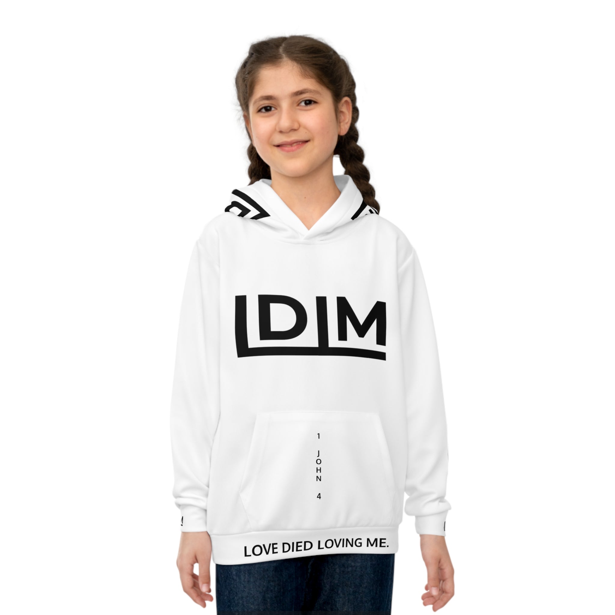 Love Died Loving Me - Kids Hoodie (White)