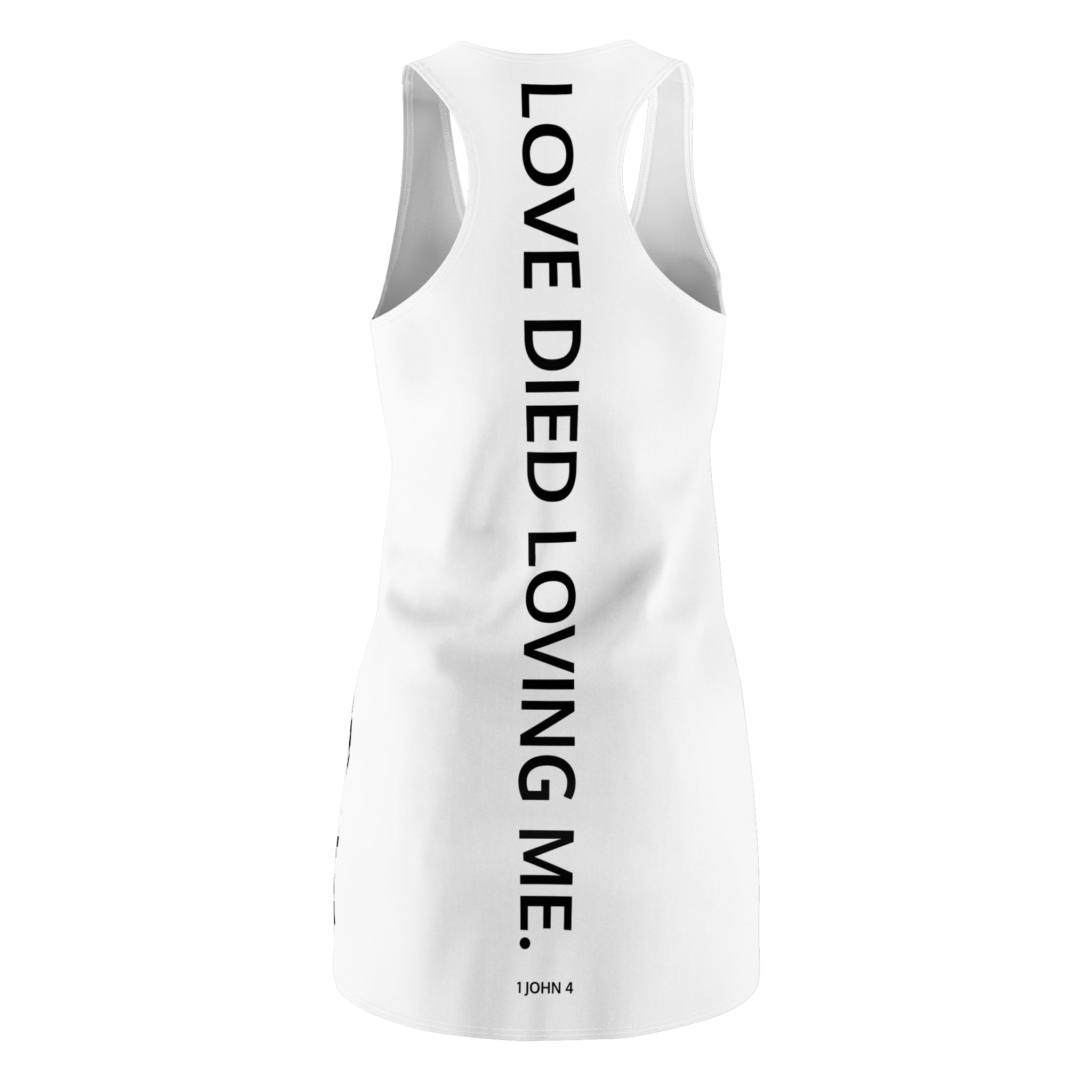 Love Died Loving Me - Chic Racerback Dress (White)