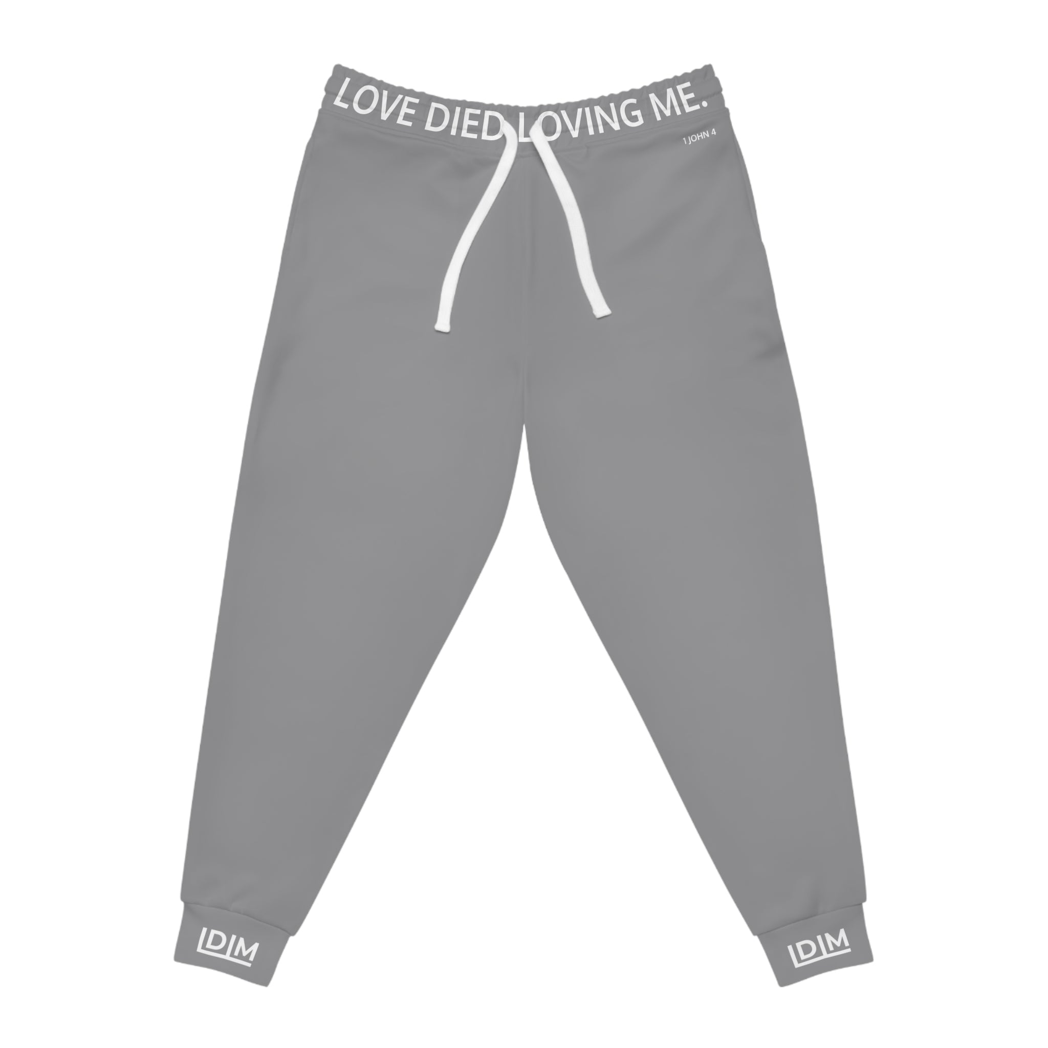 Love Died Loving Me - Unisex Joggers (Grey/White)