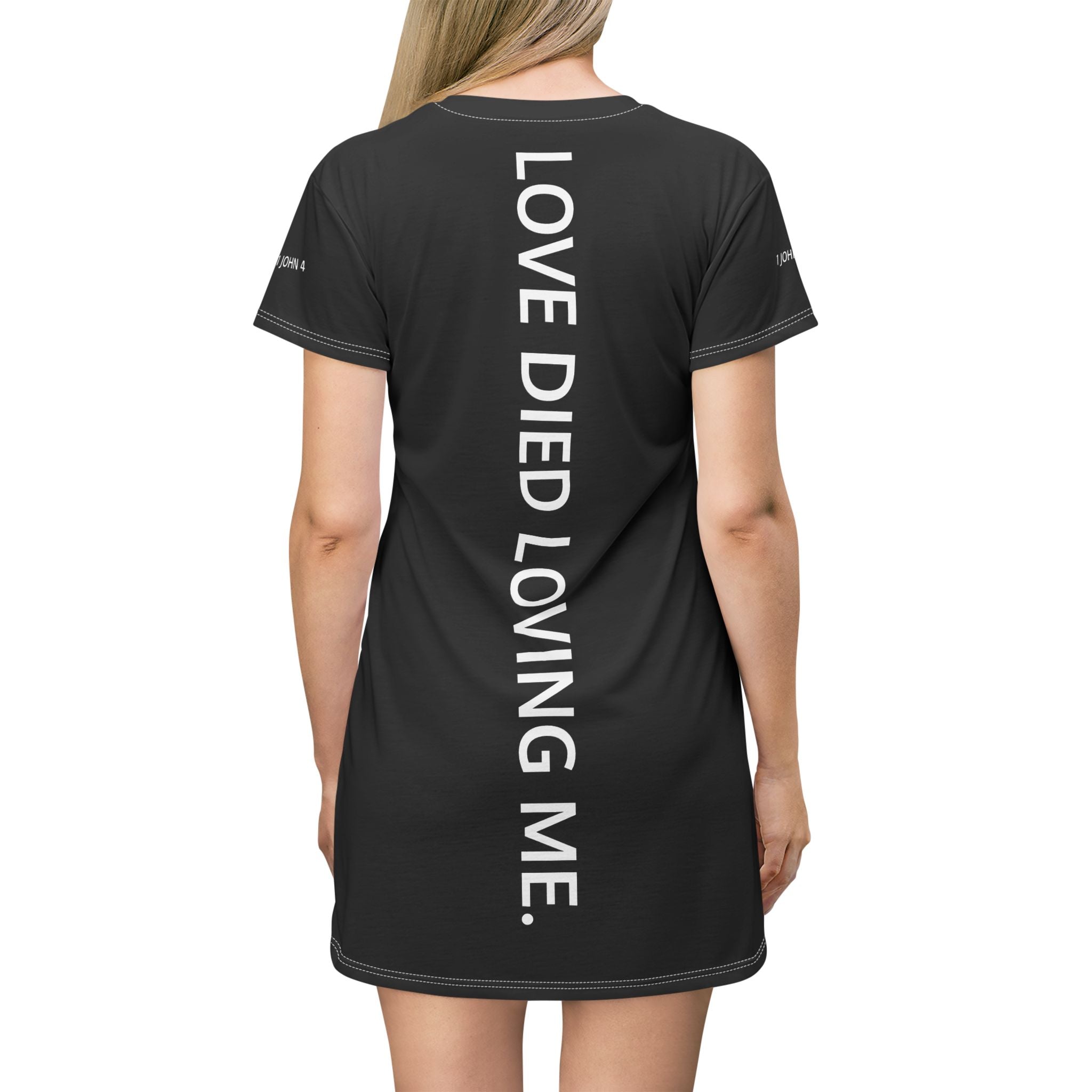 Love Died Loving Me - T-Shirt Dress (Black)