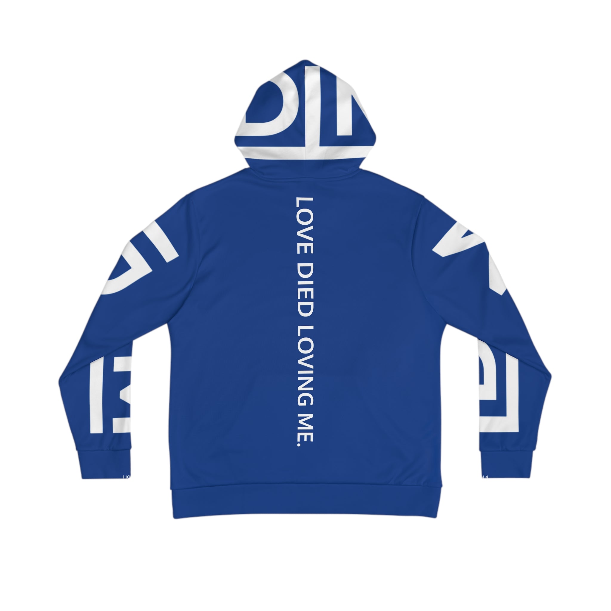 Love Died Loving Me - Unisex Logo Hoodie (Royal Blue/White)