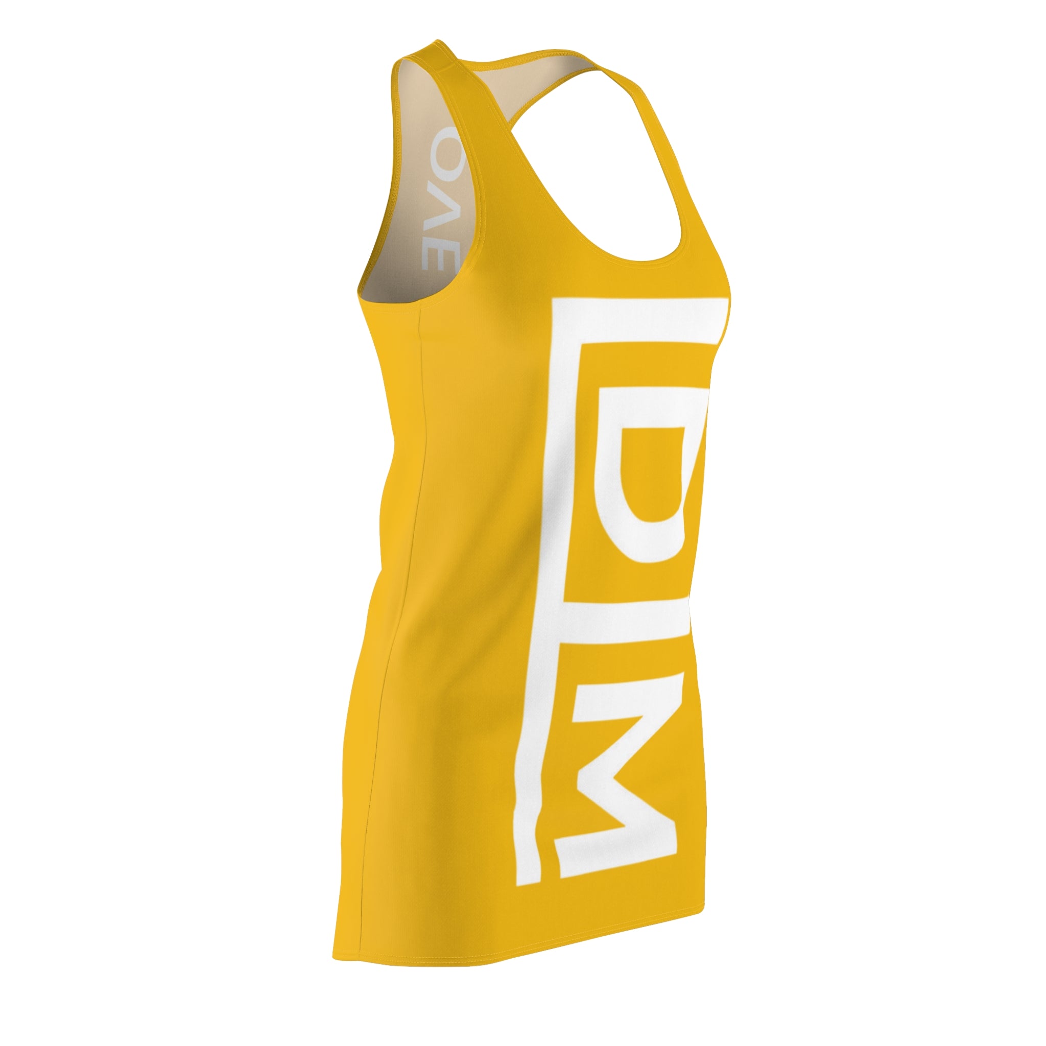 Love Died Loving Me - Chic Racerback Dress (Gold)